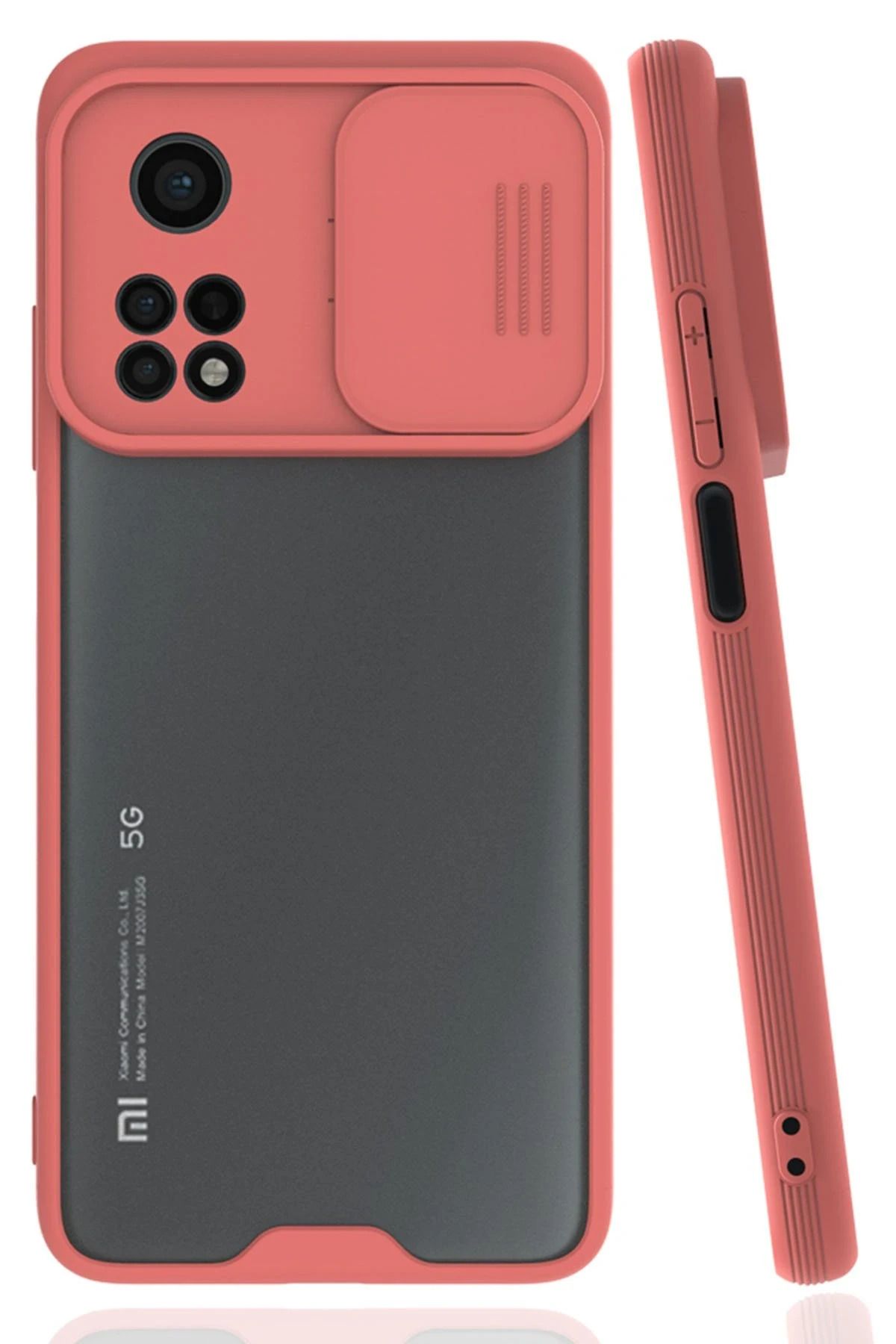 NewFace Xiaomi Mi 10T Pro Kılıf Platin Kamera Koruma Silikon - Pembe SVLRS