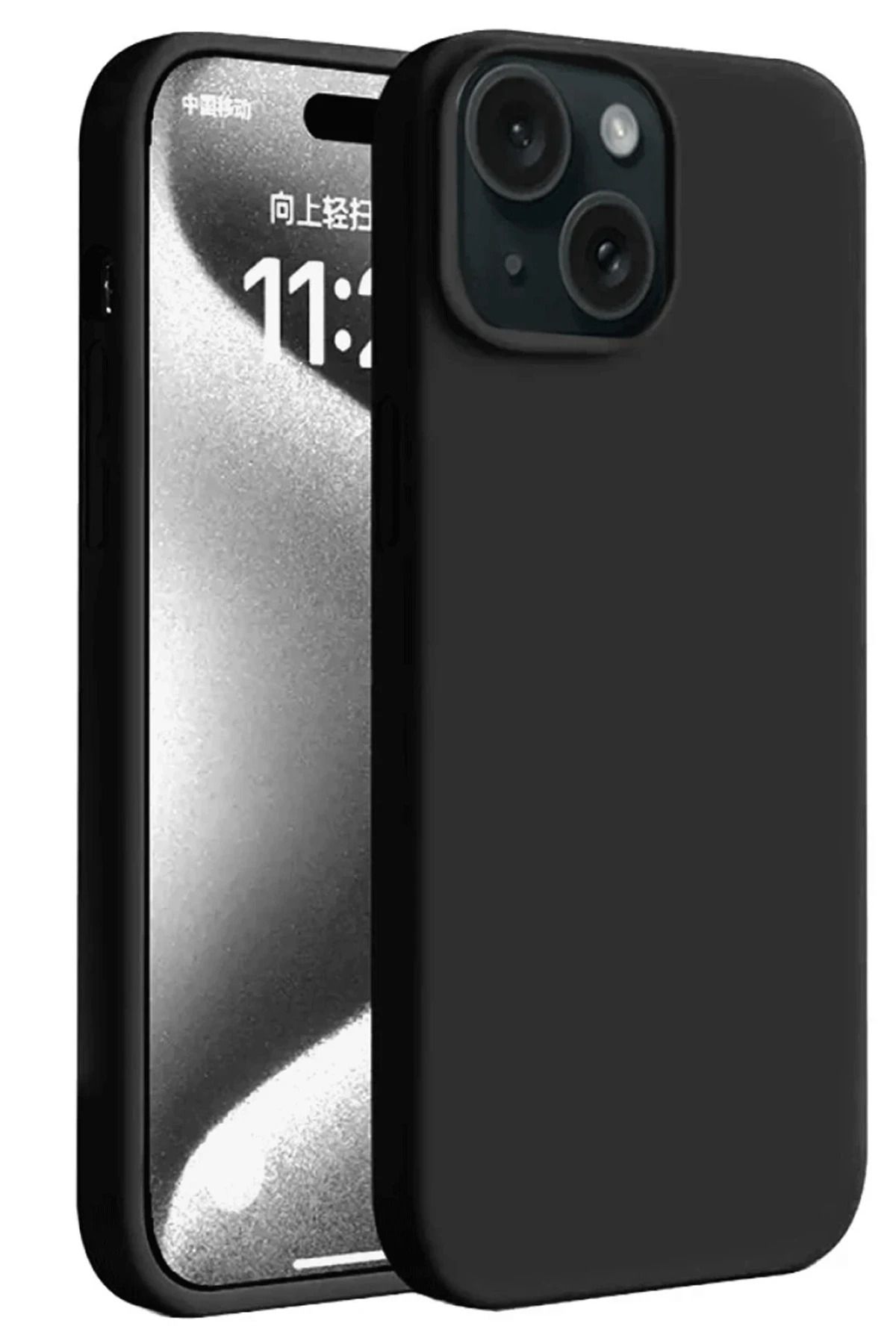 NewFace iPhone 15 Kılıf First Silikon - Siyah SVLRS