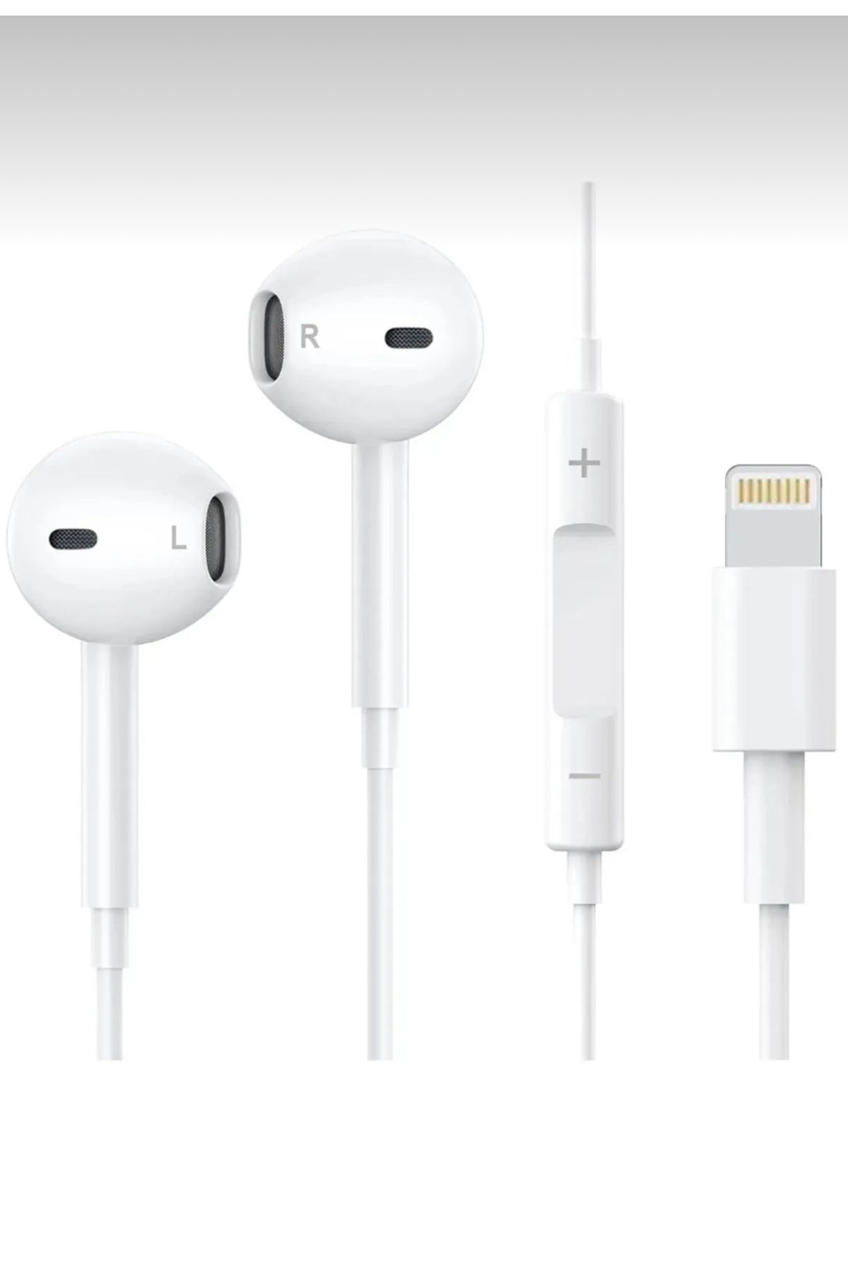 EMİN ENSAR HOME iPhone 7/8/8Plus/X/Xr/Xs/XsMax/ 11/12/13/14 Pro Max Uyumlu Mikrofonlu Beyaz