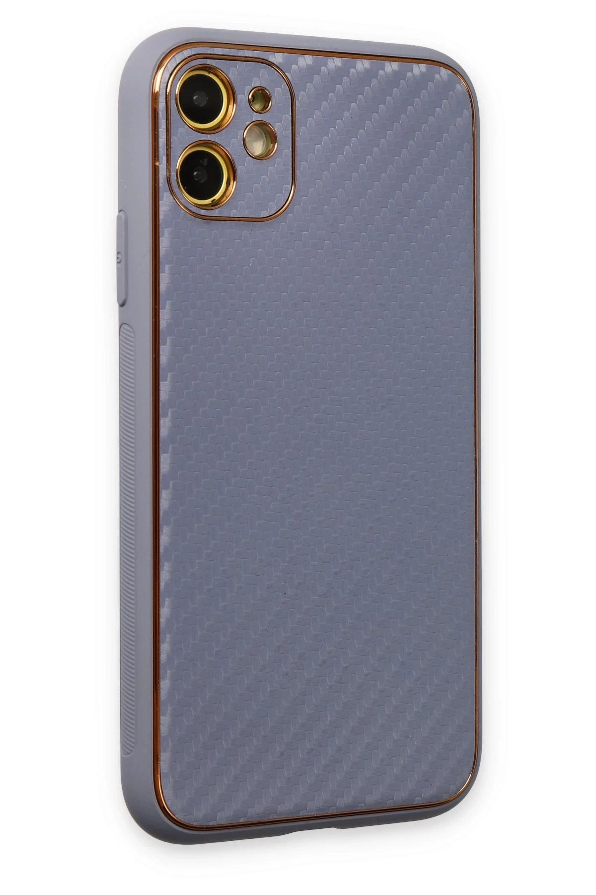 NewFace iPhone 12 Kılıf Coco Karbon Silikon - Gri SVLRS