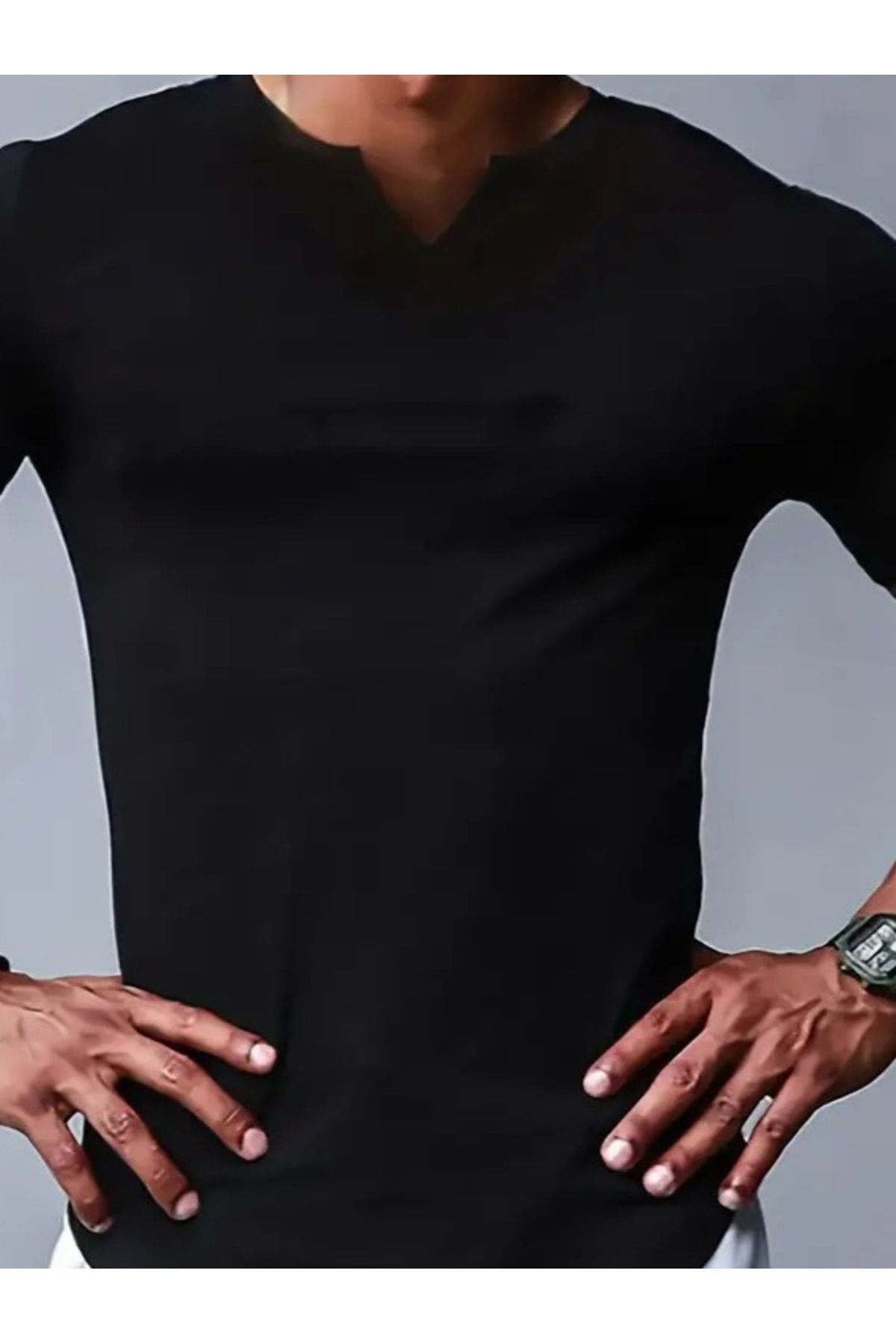 Modayakamoz Erkek Kısa Kollu V Yaka Süprem T-shirt
