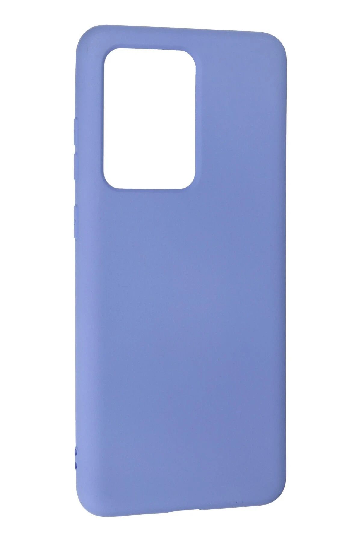 NewFace Uyumlu  Galaxy S20 Ultra Kılıf Nano içi Kadife Silikon - Lila MRAYD