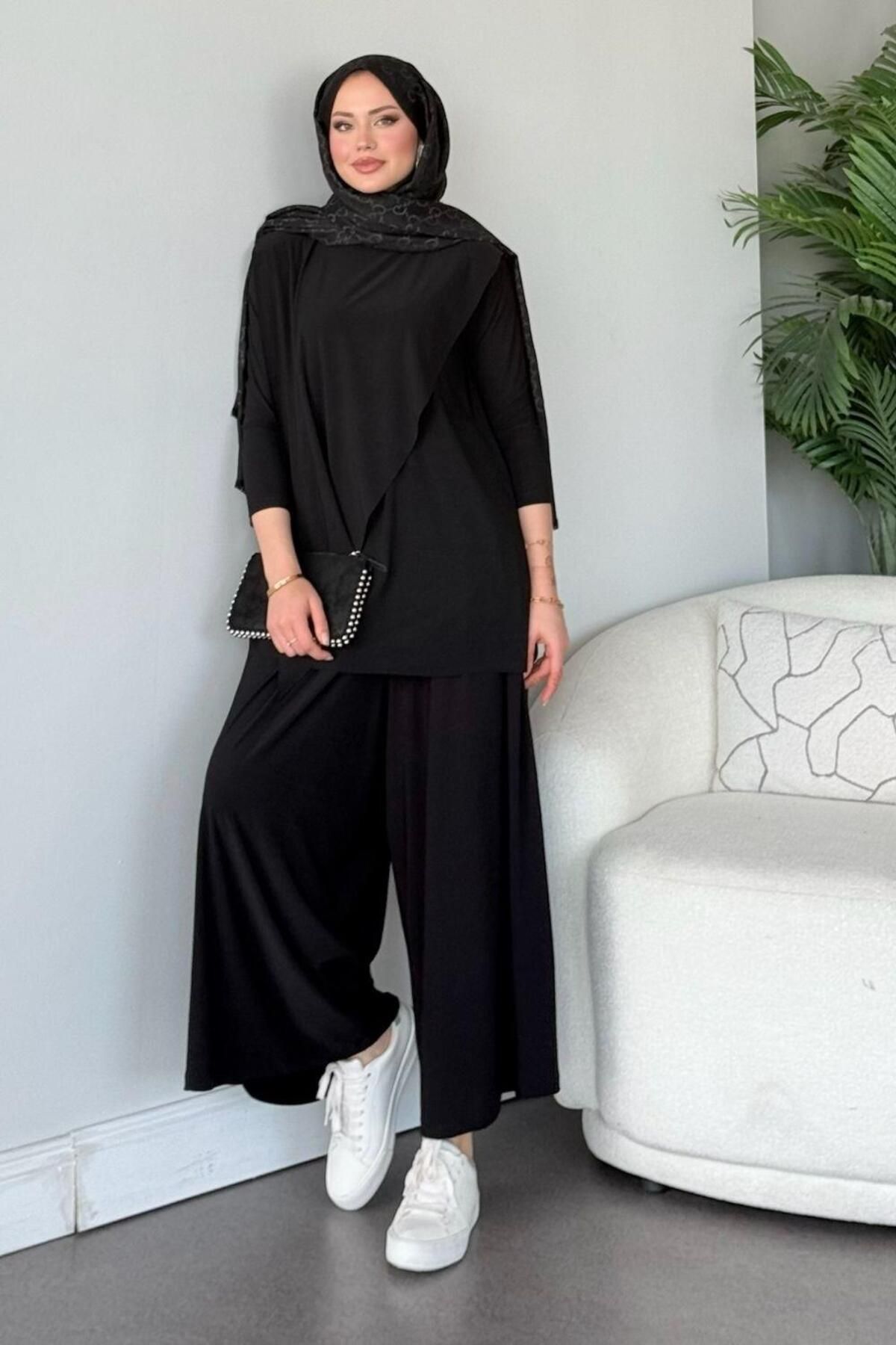 Şulemoda Giyim Katar Sandy takım Siyah