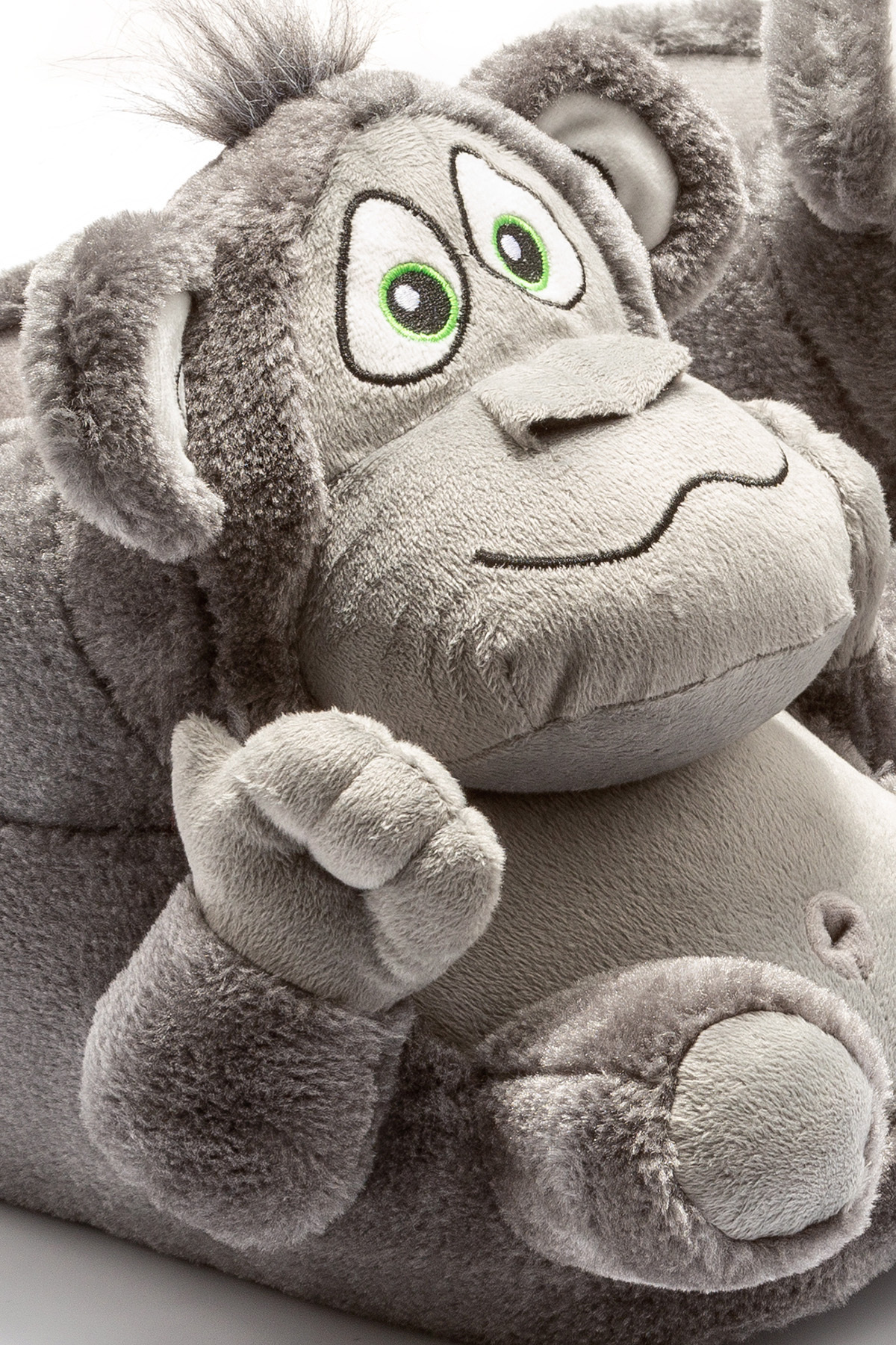 Twigy Monkey Unisex Hayvanlı Panduf Gri 36/43 görsel 2