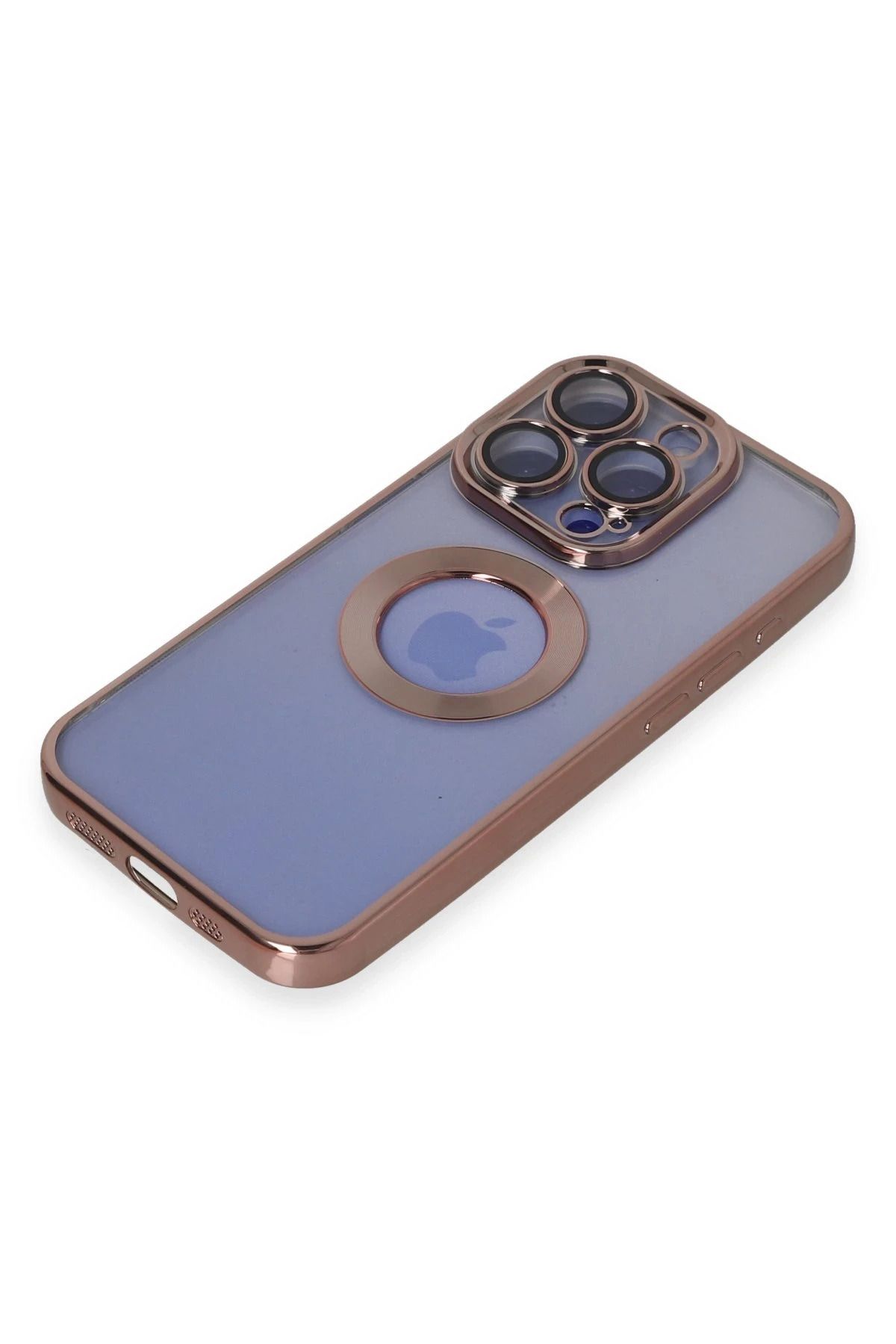 NewFace iPhone 15 Pro Max Kılıf Slot Silikon - Rose Gold YKTSN
