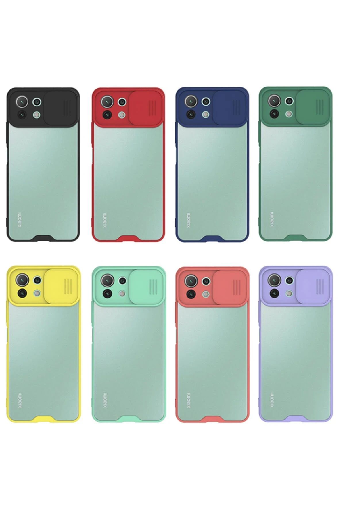 NewFace Xiaomi Mİ 11 Lite Kılıf Platin Kamera Koruma Silikon - Sarı SVLRS