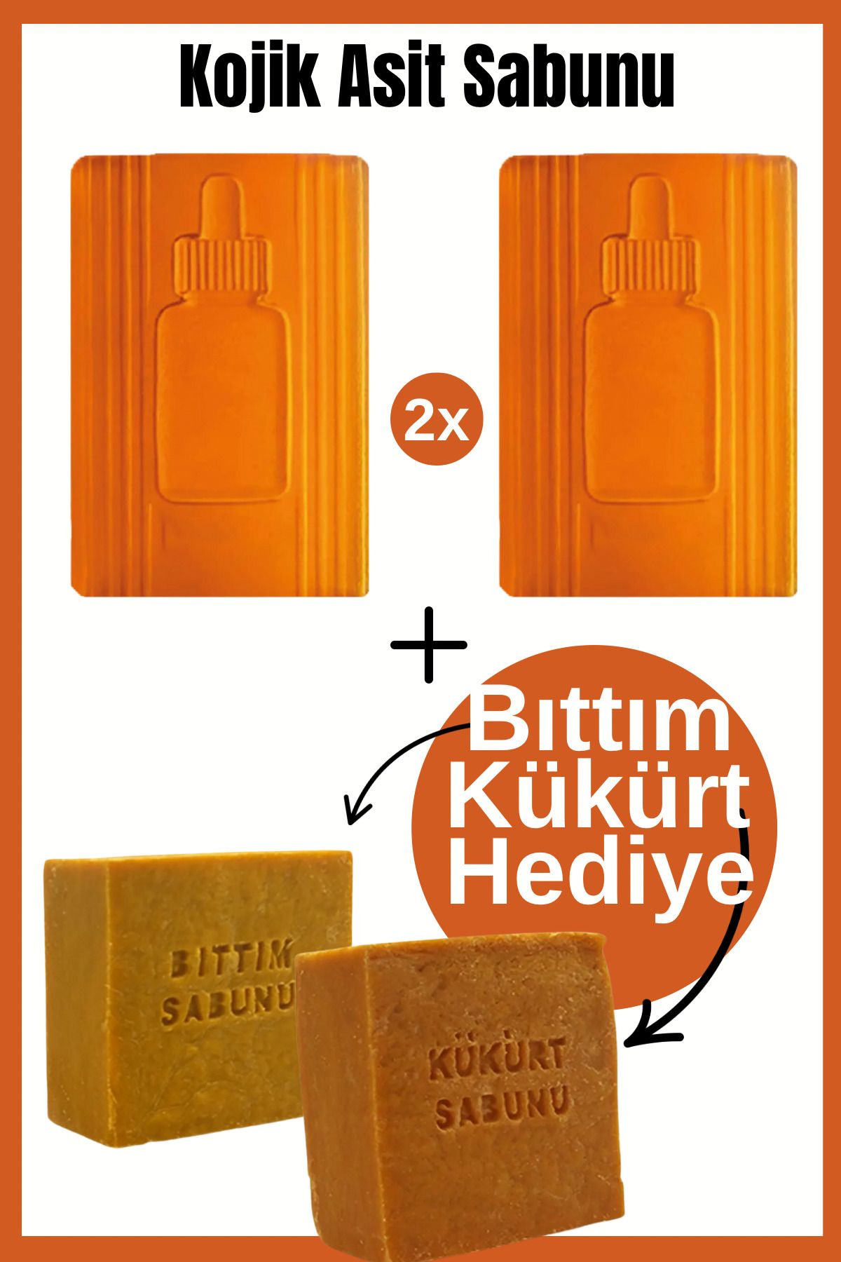 EpiRelax 2 Adet Kojik Asit Sabunu Leke Karşıtı Sabun - Bıttım Sabunu, Kükürt Sabun Hediyeli Sabun Seti