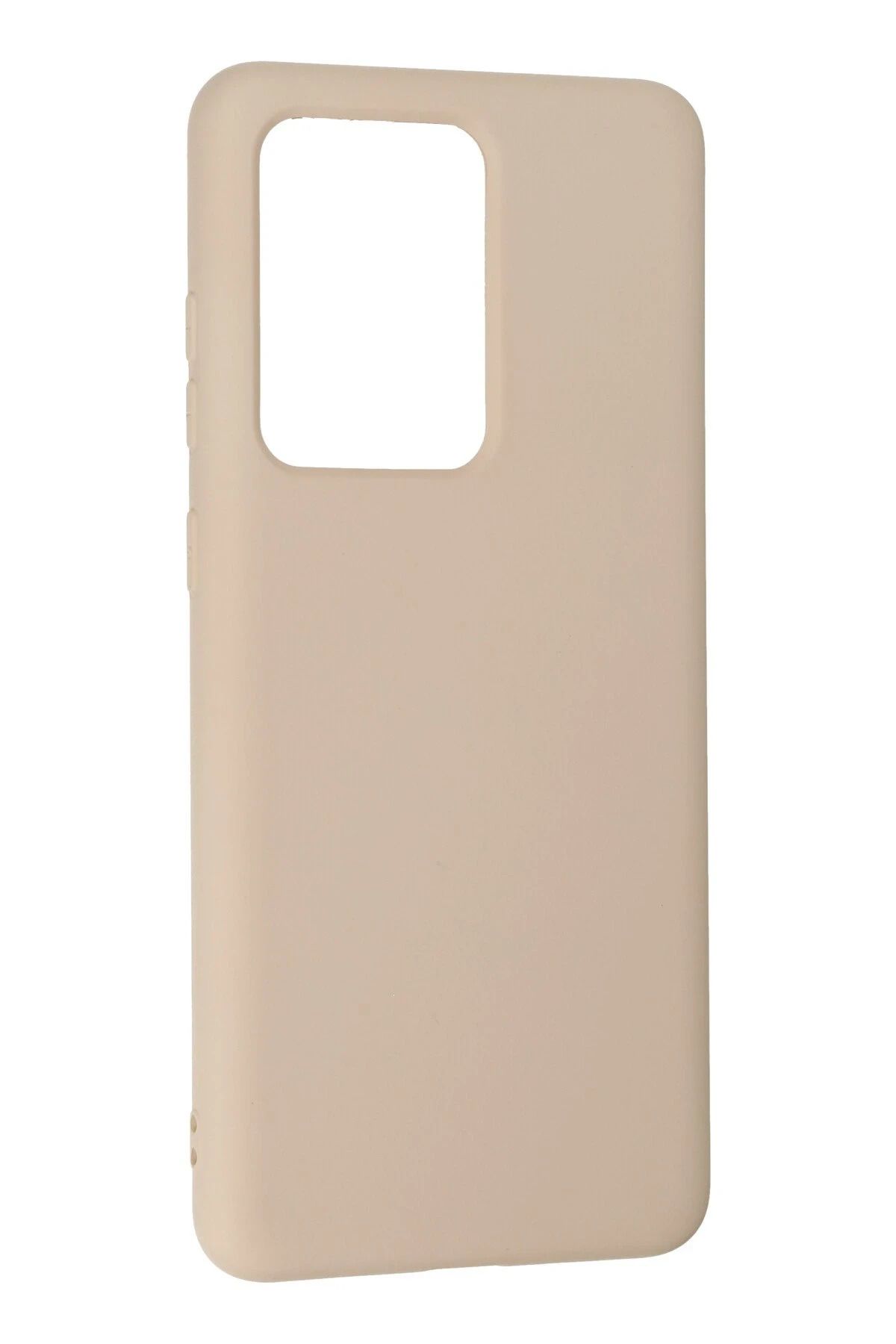 NewFace Samsung Galaxy S20 Ultra Kılıf Nano içi Kadife Silikon - Pudra SVLRS