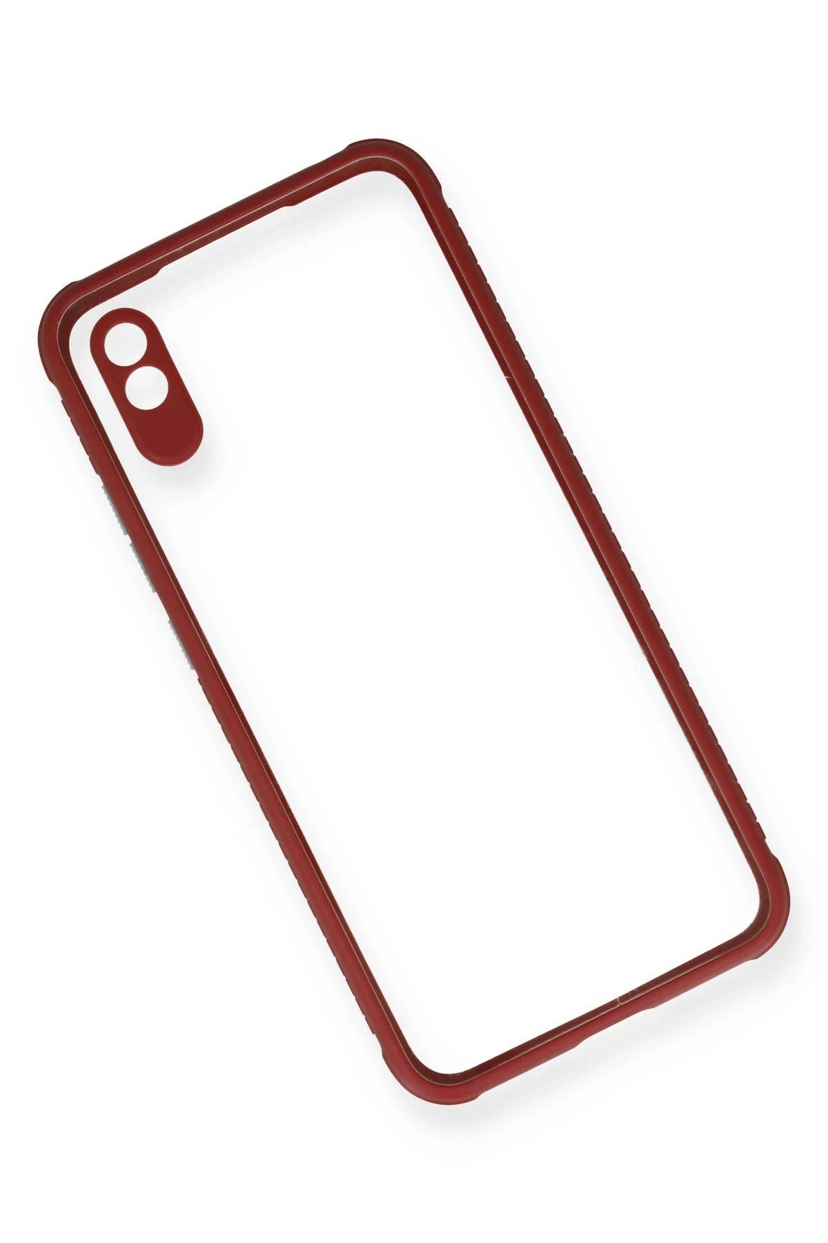 NewFace Xiaomi Redmi 9A Kılıf Miami Şeffaf Silikon - Fuşya SVLRS