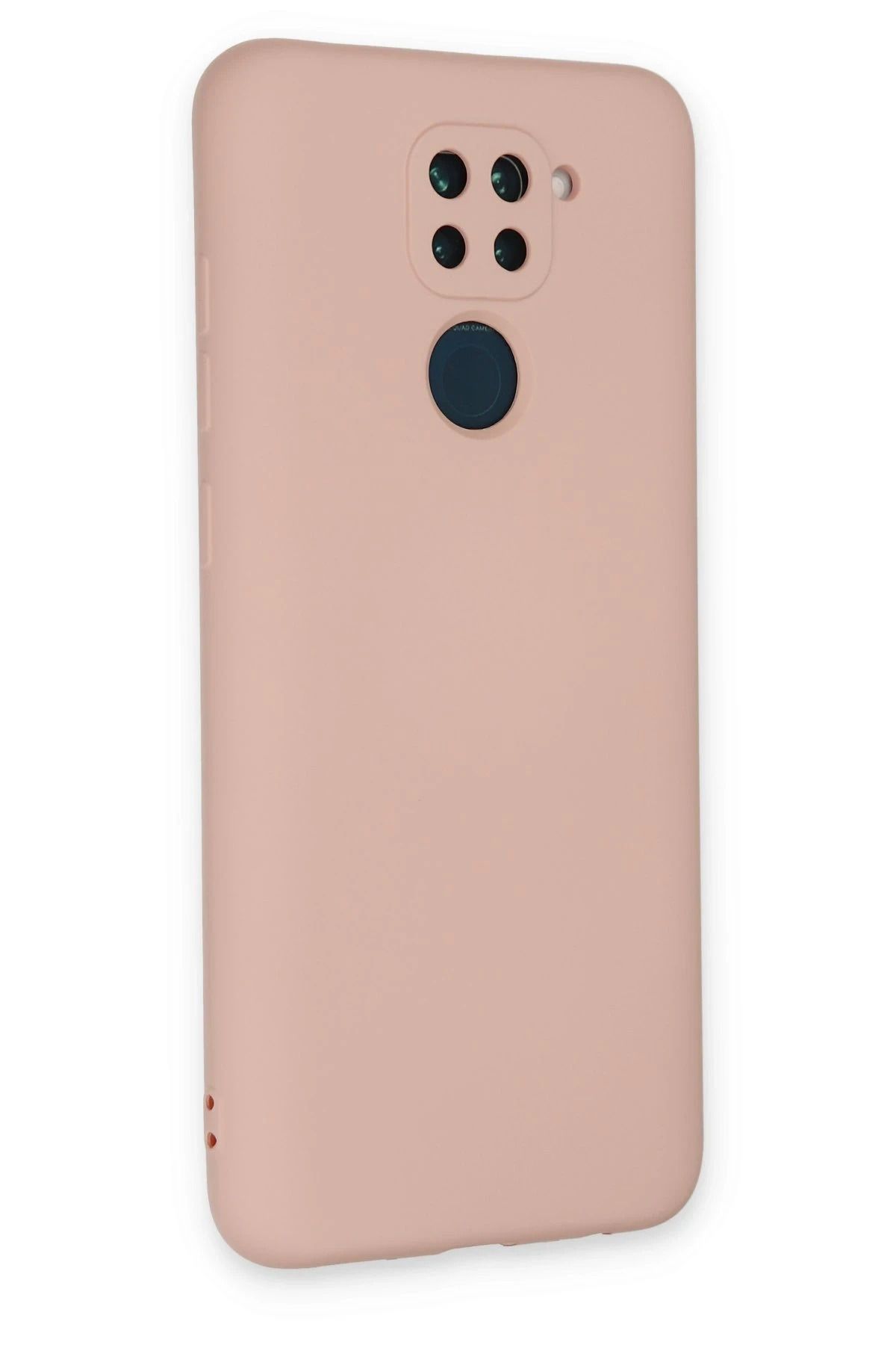 NewFace Xiaomi Redmi Note 9 Kılıf Nano içi Kadife Silikon - Pudra SVLRS