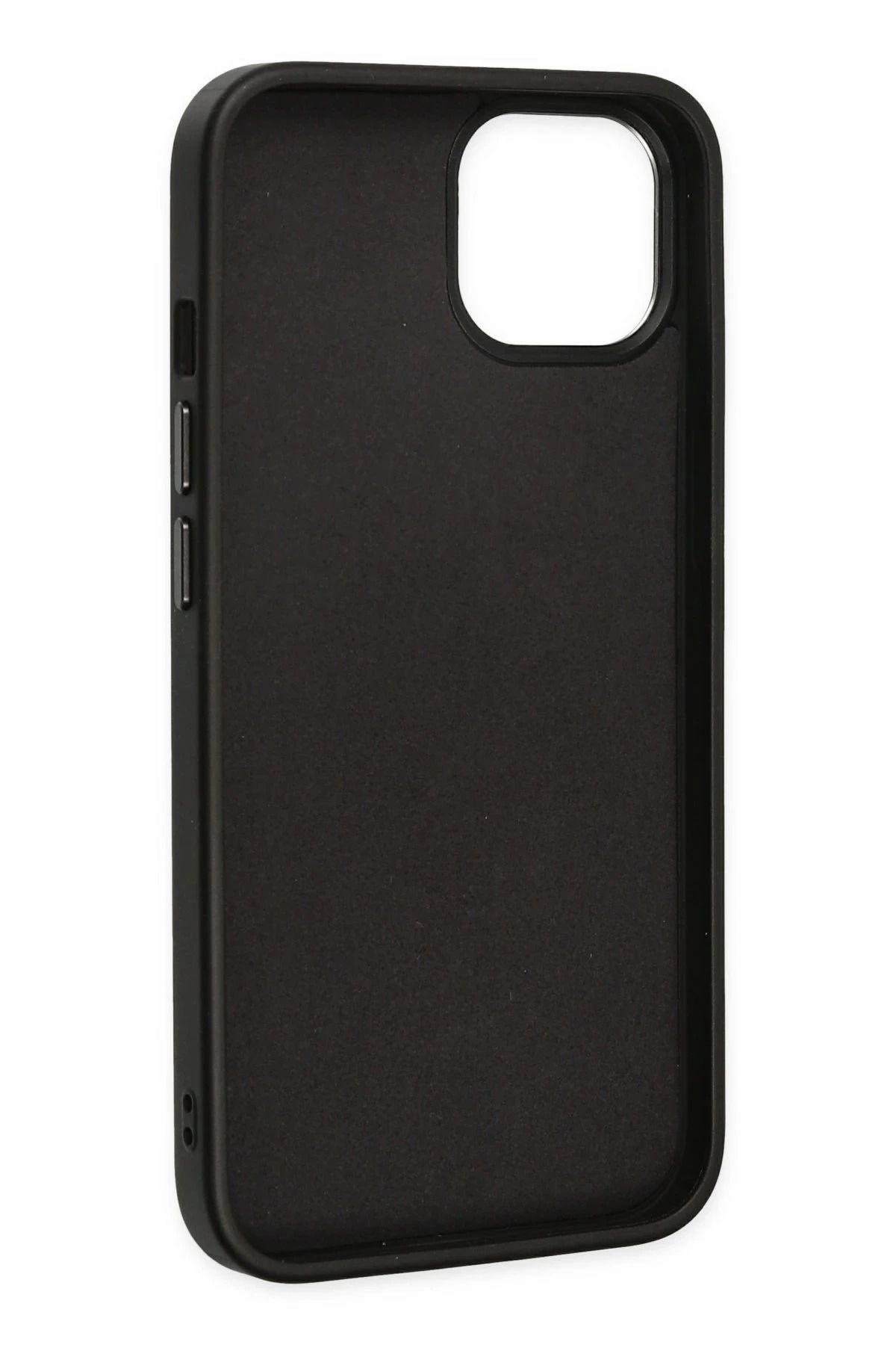 NewFace iPhone 12 Kılıf Asya Deri Silikon - Siyah SVLRS