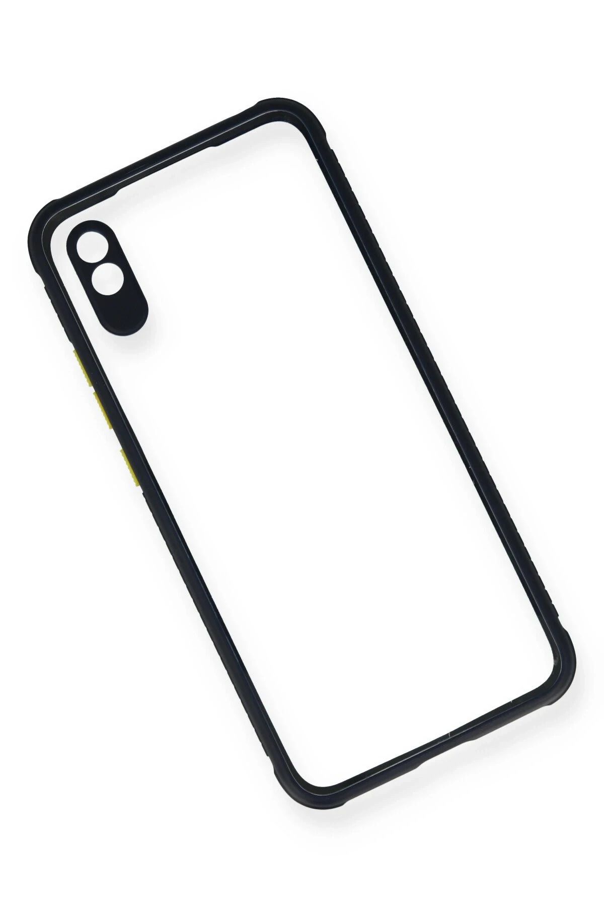 NewFace Xiaomi Redmi 9A Kılıf Miami Şeffaf Silikon - Lacivert SVLRS