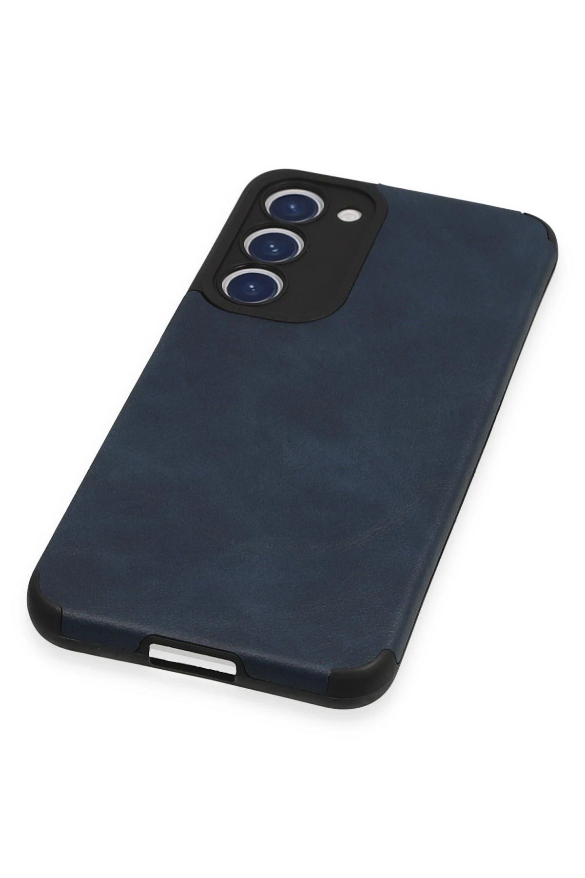 NewFace Samsung Galaxy S23 Plus Kılıf Loop Deri Silikon - Lacivert SVLRS