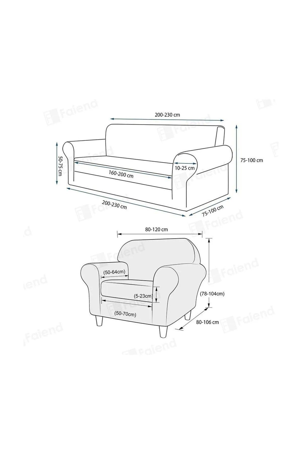 HANSARAYHOME-HAN SARAY jacquard 3 3 1 1 Husă de canapea elastică |   Husa scaunului elastic |   Set de huse pentru scaune 2