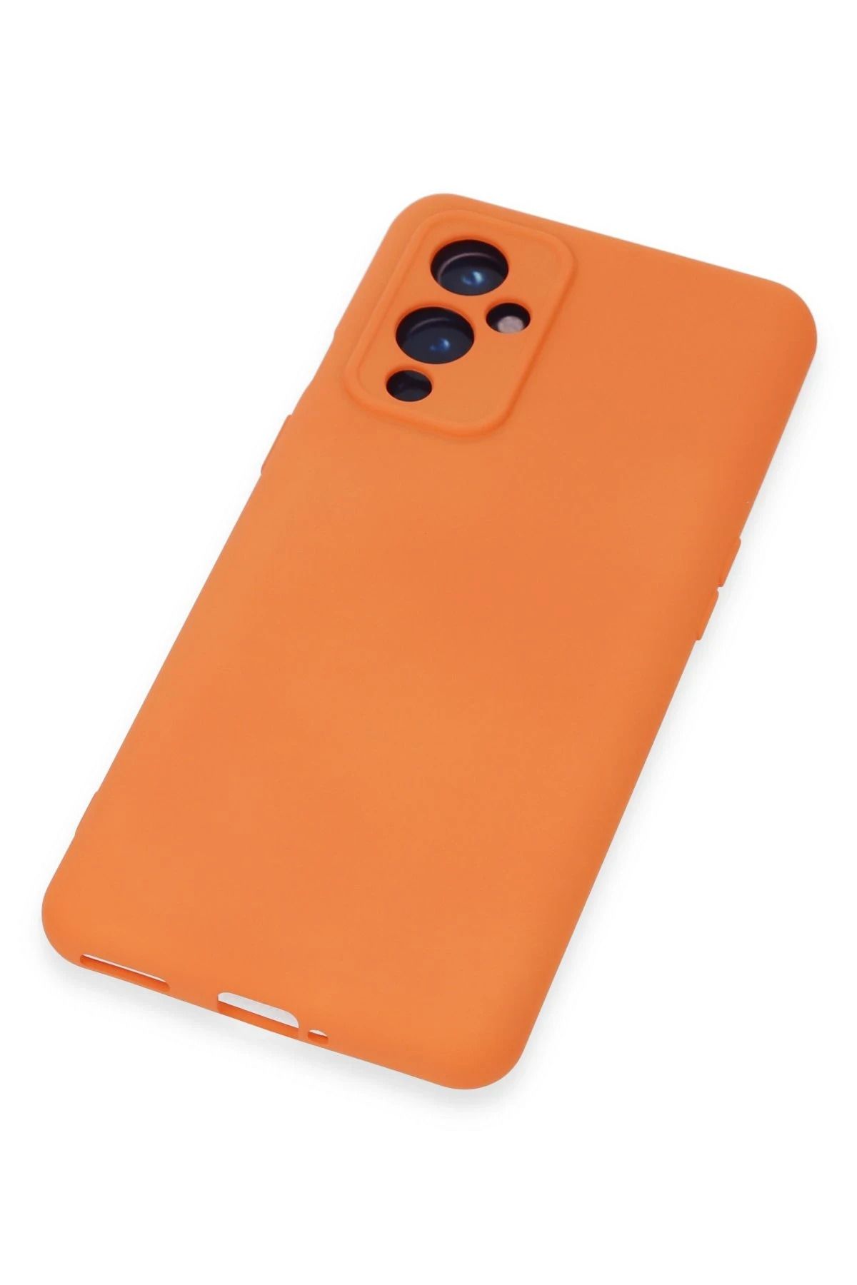 NewFace Plus 9 Uyumlu Kılıf Nano içi Kadife Silikon - Turuncu SVLRS