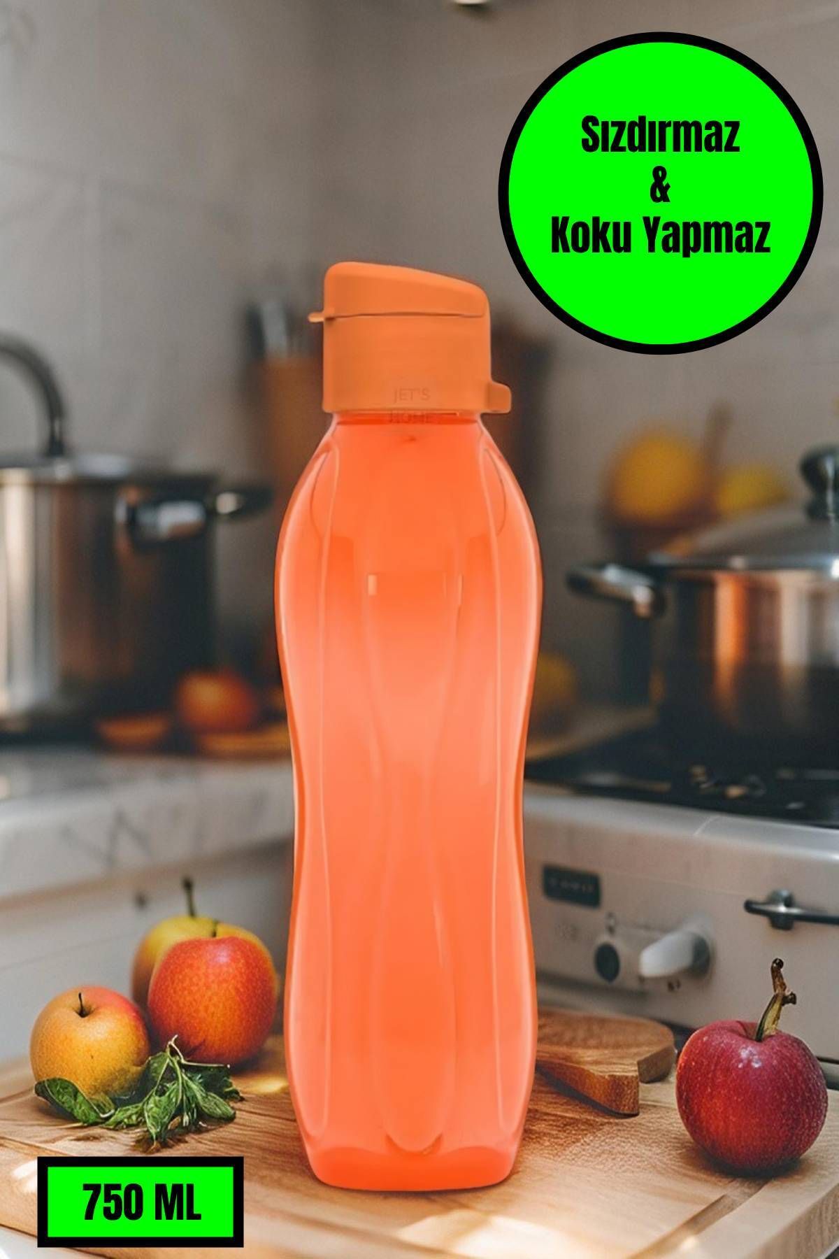 MEDUSHOP 750 ML Su Matarası Eve, Okula, Spora, İş Yerine Uygun & Su Şişesi & Suluk - Turuncu