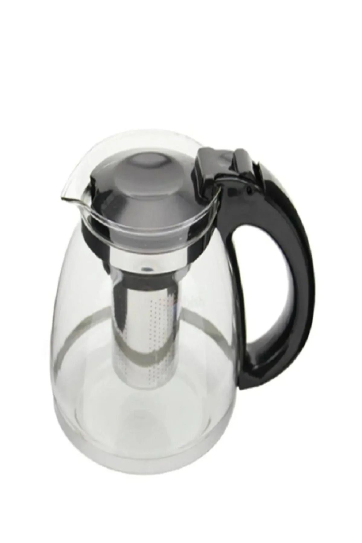 Shop58 Çelik Süzgeçli Cam Çaycı Servis Demlik 1500 Ml. Royaleks-7488