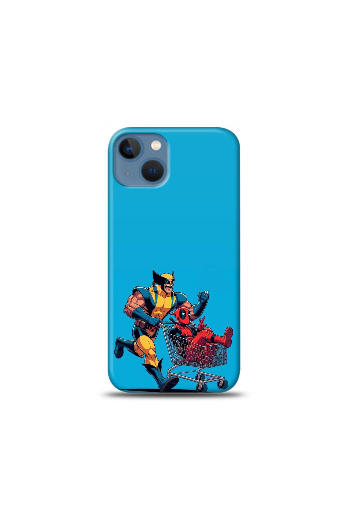 The Bear Case Deadpool Ve Wolverine Desenli iPhone 13 Mini Kılıfı