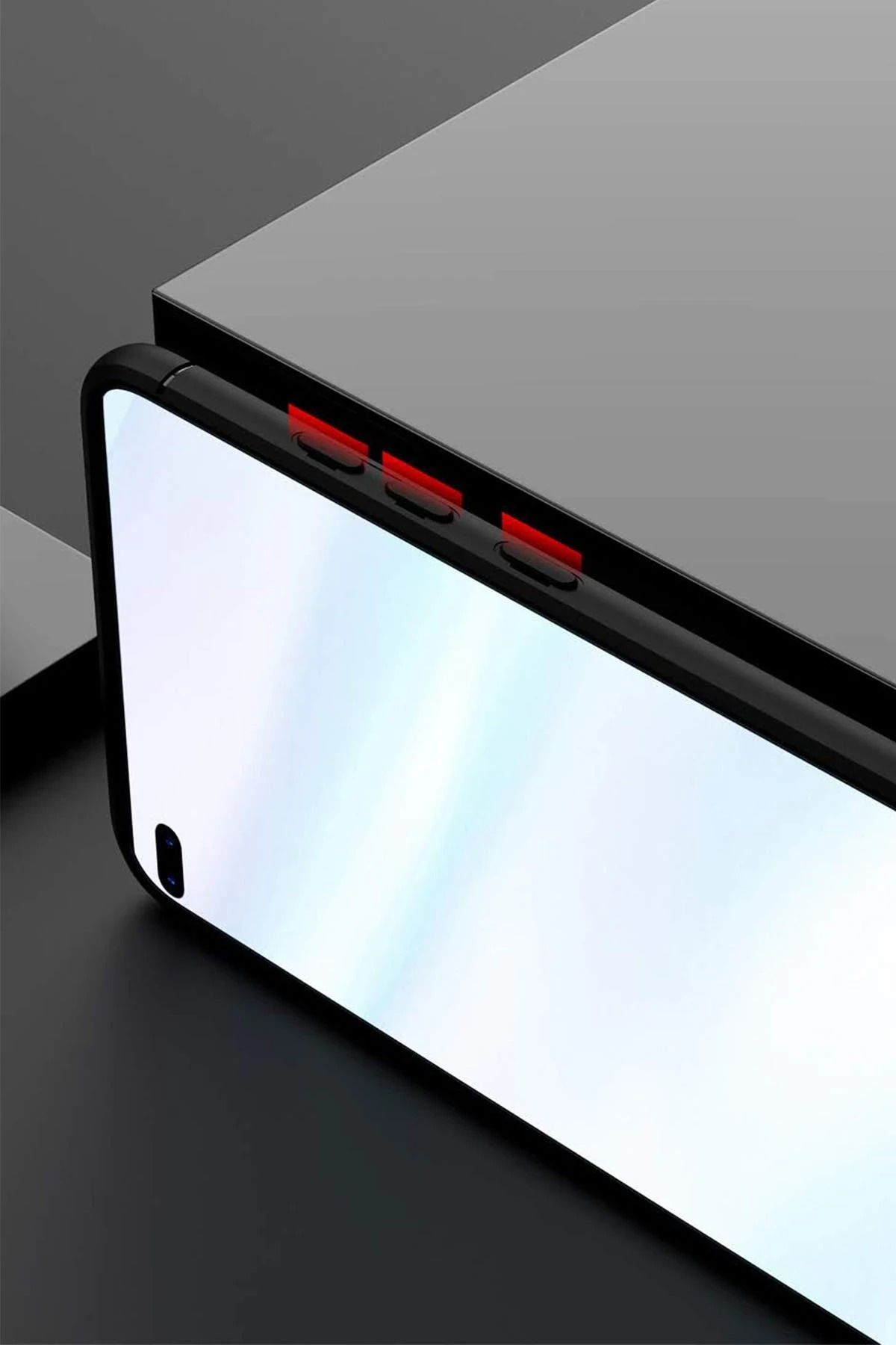 NewFace Huawei P40 Kılıf Range Yüzüklü Silikon - Siyah SVLRS