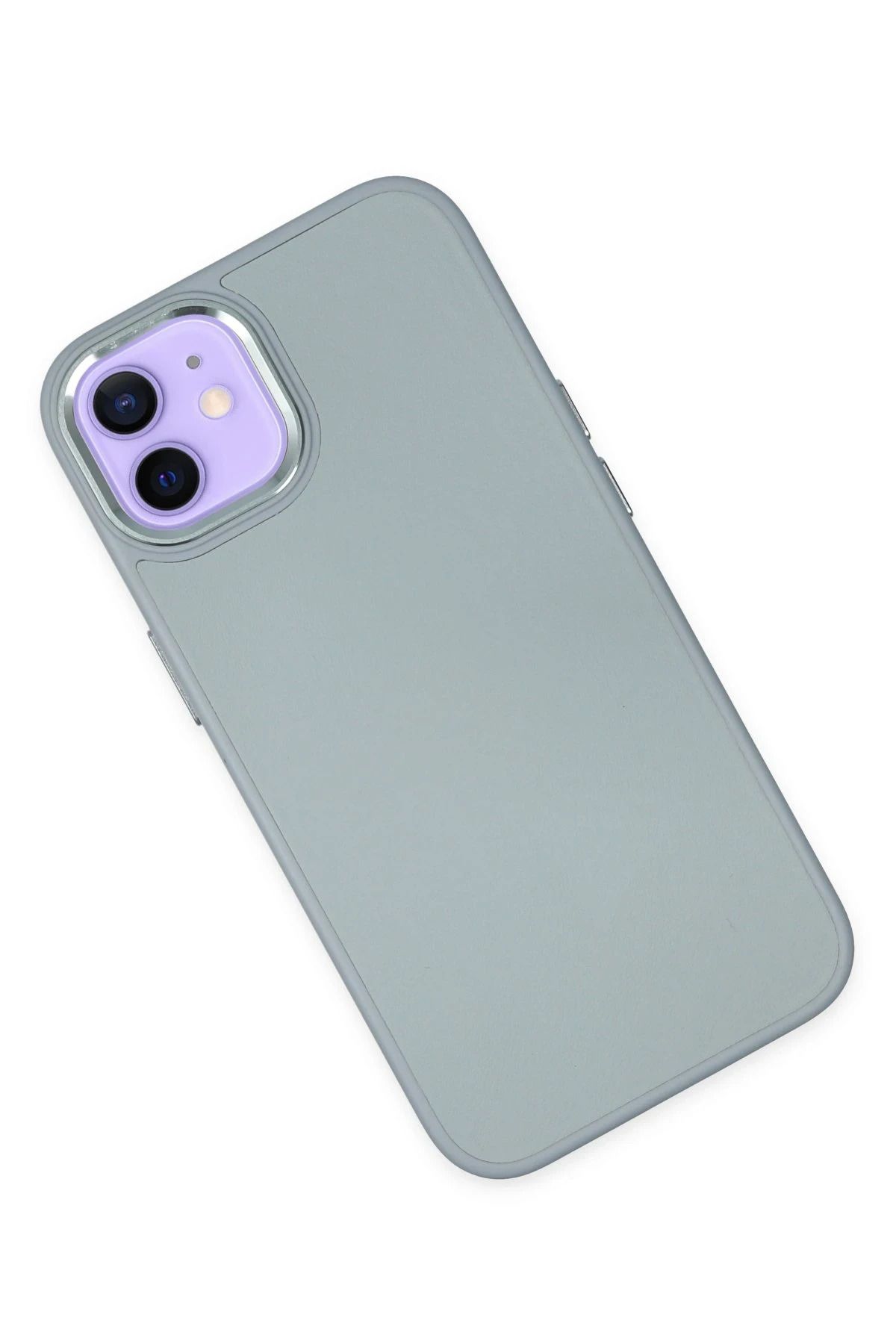 NewFace iPhone 12 Kılıf Asya Deri Silikon - Sierra Blue SVLRS