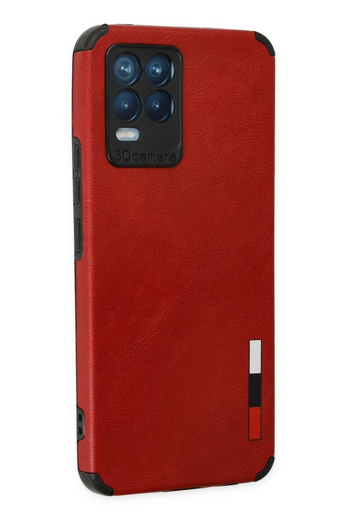 NewFace Realme 8 Kılıf Loop Deri Silikon - Kırmızı WLZOR