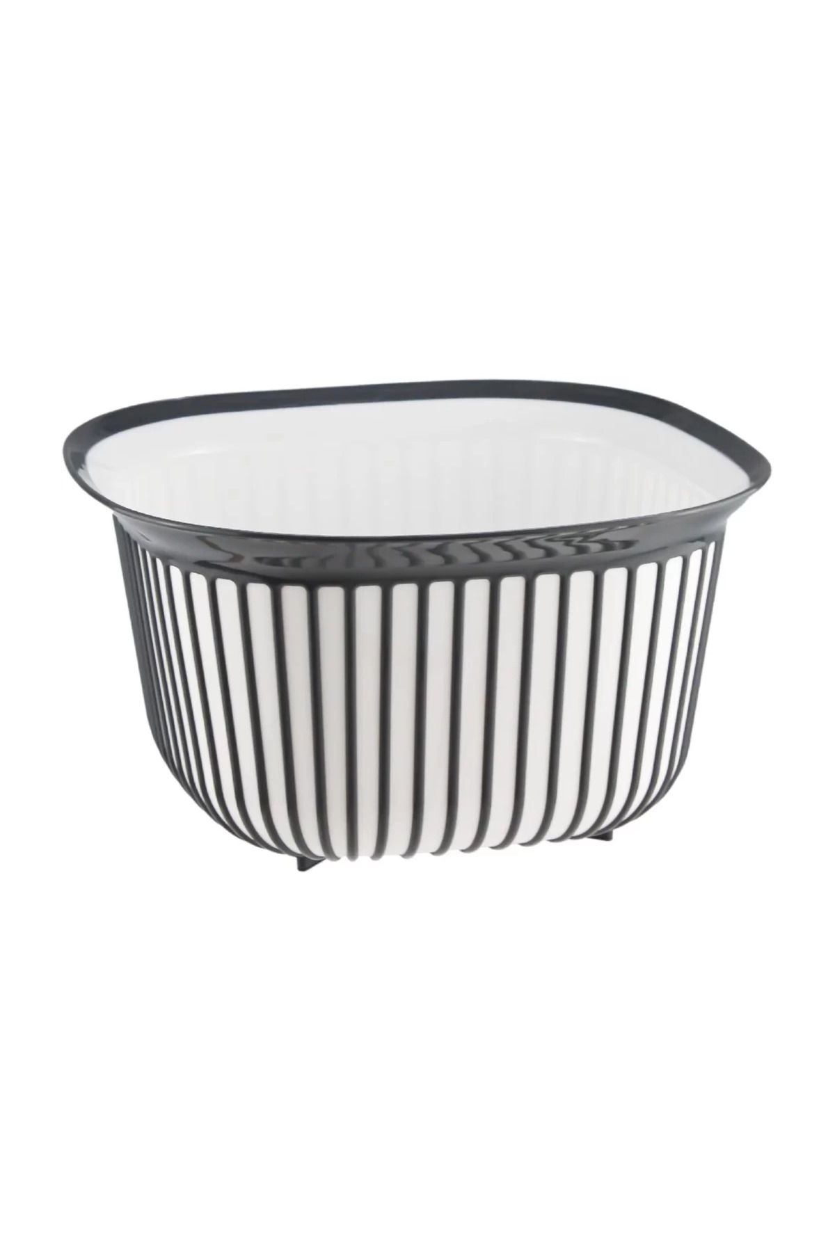 Shop58 Linea Kare Çizgi Desenli Kase 4 Lt Royaleks-BNM-3712