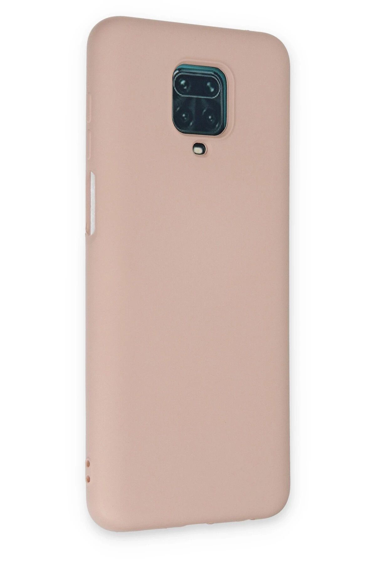 NewFace Xiaomi Redmi Note 9 Pro Uyumlu Kılıf Nano içi Kadife Silikon - Pudra SVLRS