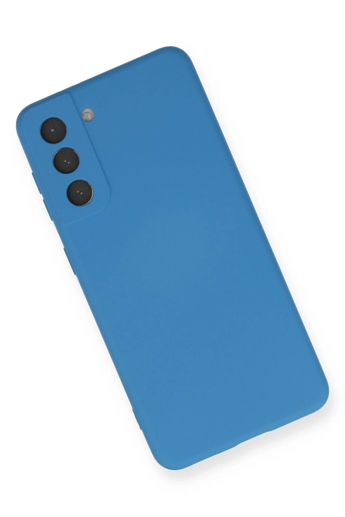 NewFace Galaxy S21  uyumlu FE Kılıf Nano içi Kadife Silikon - Mavi SVLRS