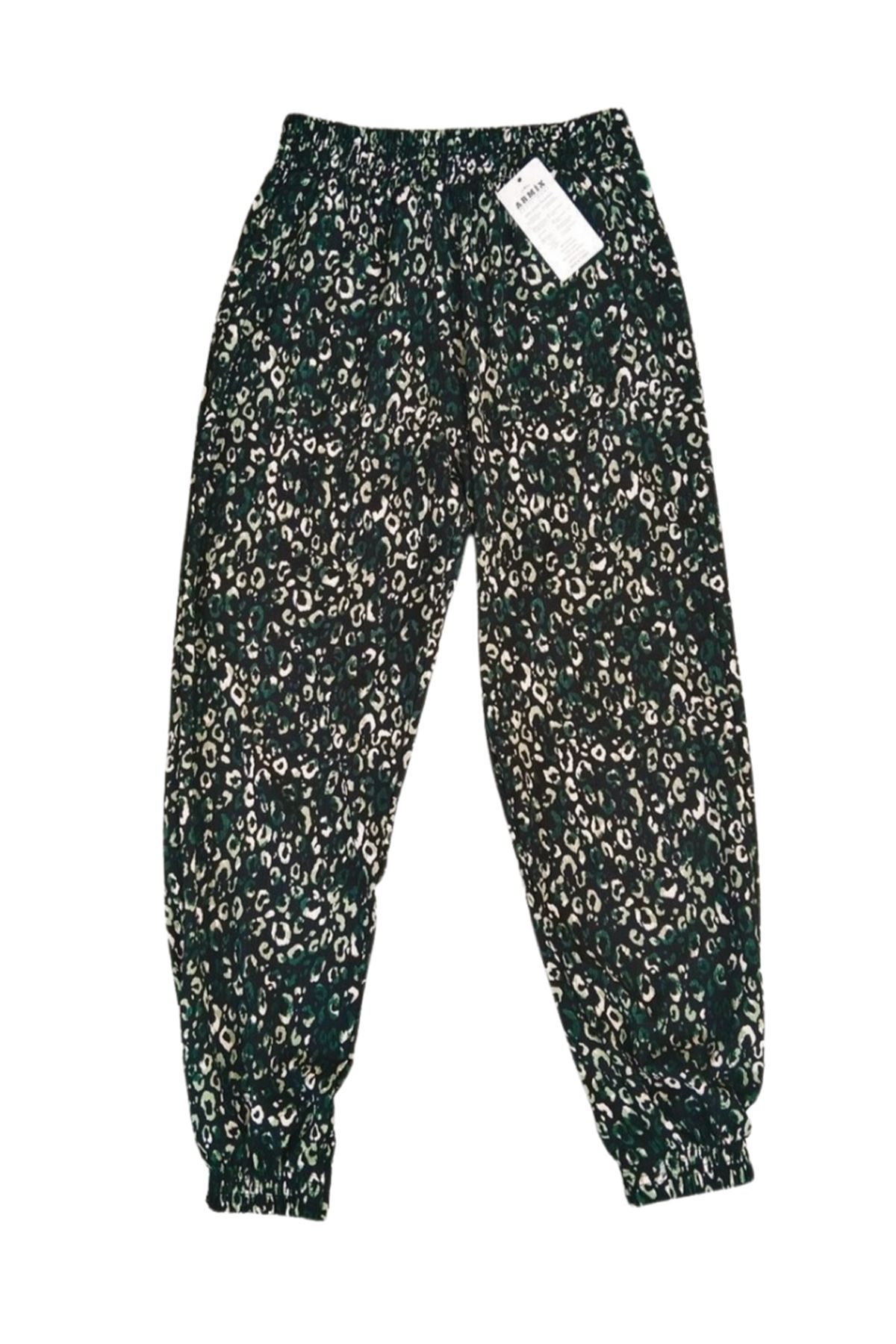 Shop58 Bürümcek Kumaş Büyük Beden Beli Lastikli Kadın Tayt Pantolon Lastikli Paça - Royaleks - R3