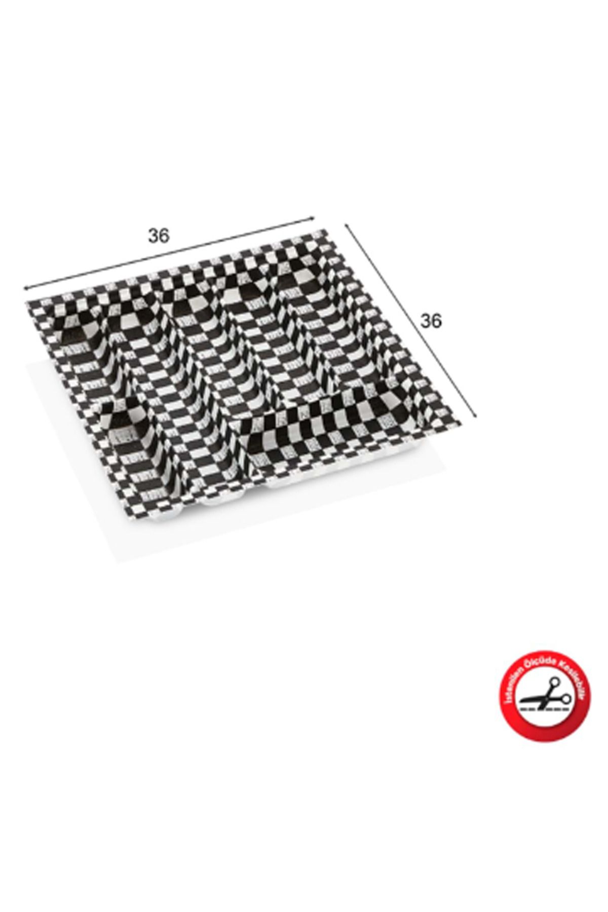 Shop58 Eco Modül Kaşıklık 7 Gözlü Damalı 36x36 Royaleks-ACERO-20133