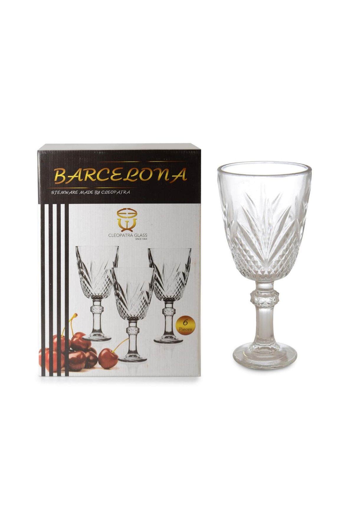 Shop58 Barcelone 6'lı Ayaklı Bardak Royaleks-70114