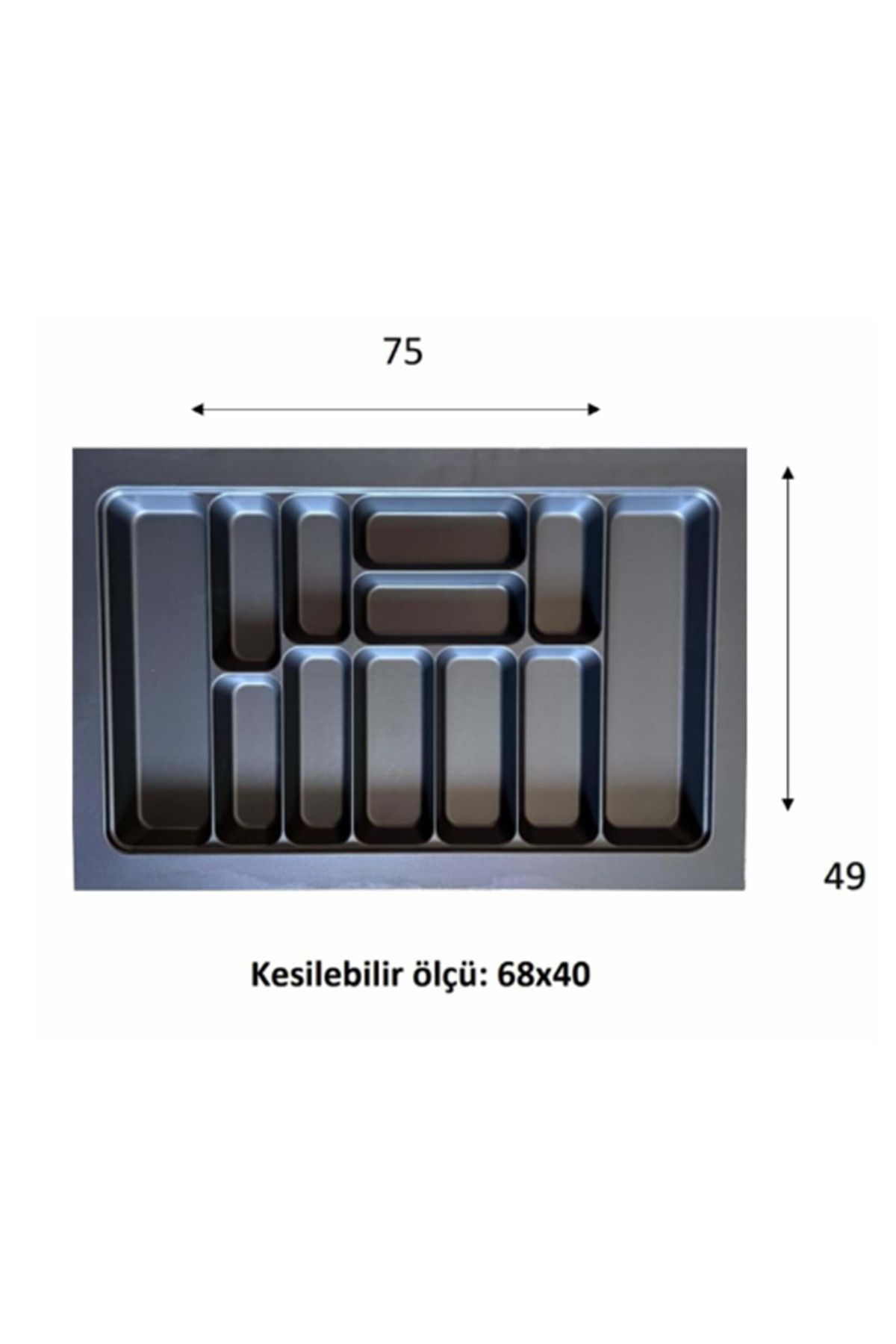 Shop58 Eko Modüler Kaşıklık 76x49 Cm Antrasit Royaleks-70096