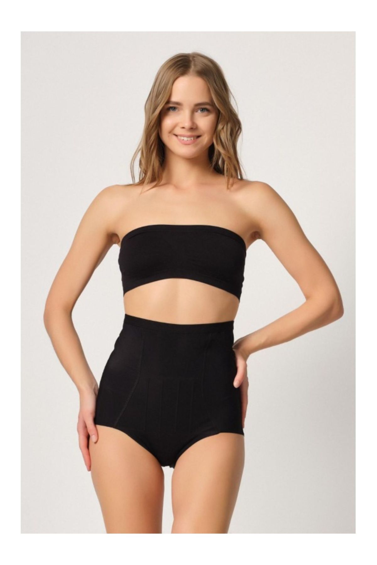kapsulavm SİYAH MI Emay 2931 Karın Balen Destekli Slip Lazer Korse