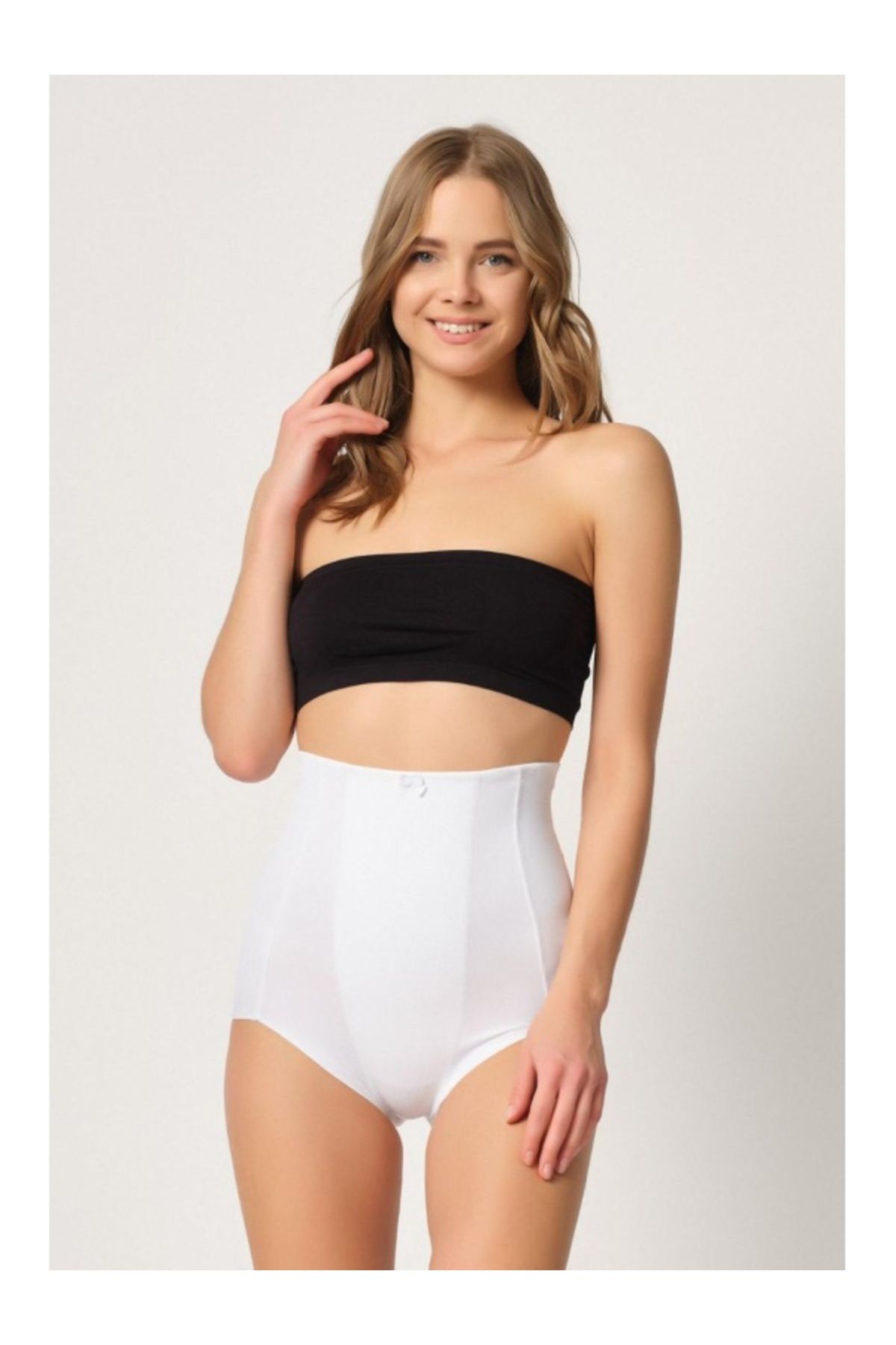 kapsulavm BEYAZ MI Emay 2920 Yüksek Bel Karın Desteklı Slip Lazer Korse