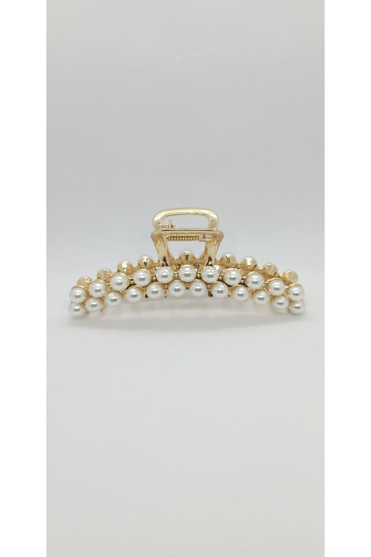 ndjewelry Gold Renk Metal İncili Mandal Toka