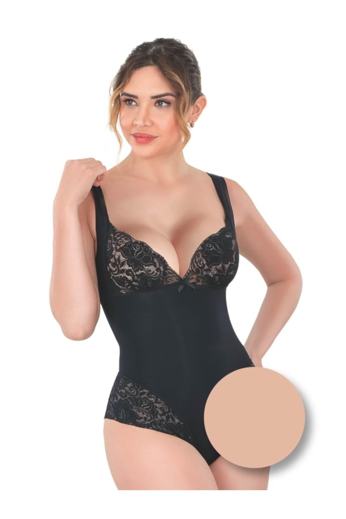 kapsulavm TEN MI Emay 2947 Dantelli Agraflı Body Korse