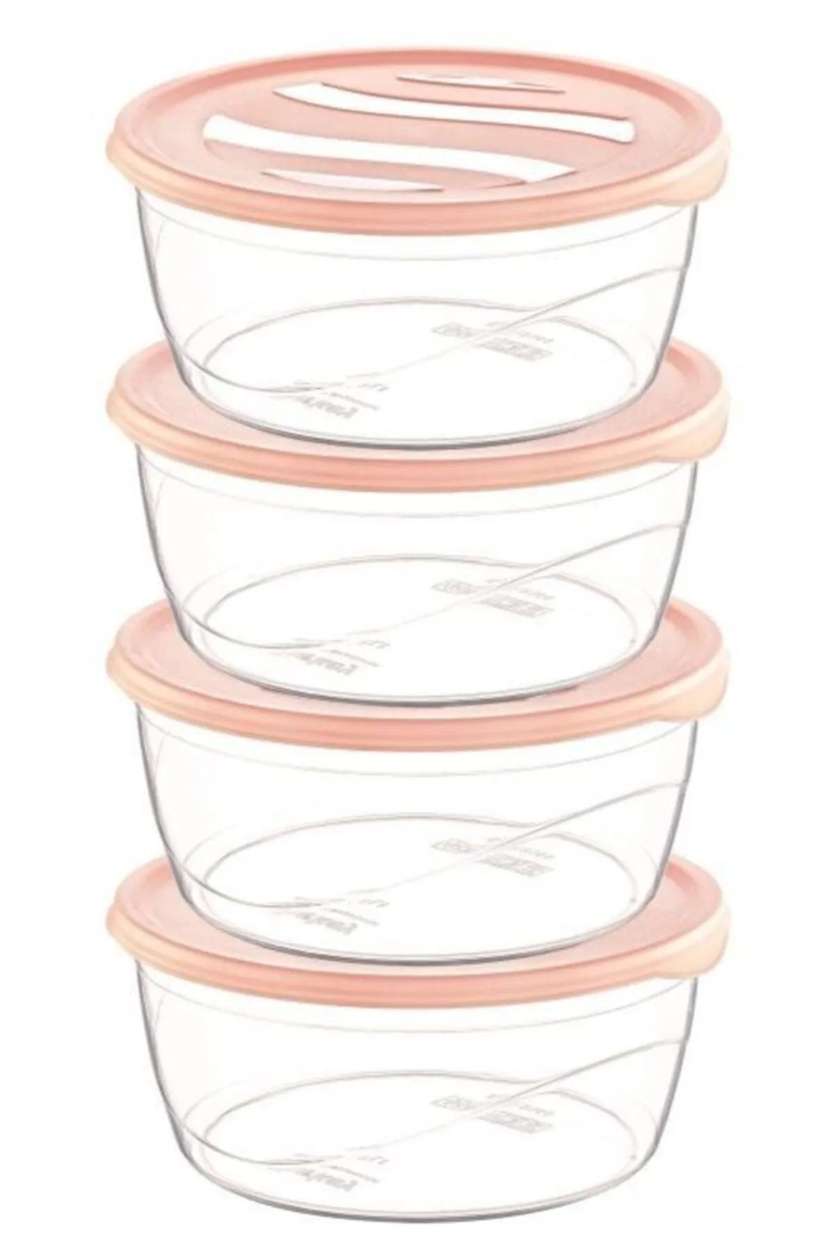 Shop58 Krizma Yuvarlak Saklama Kabı 4 Lü No:1 Royaleks-ÇNK2153