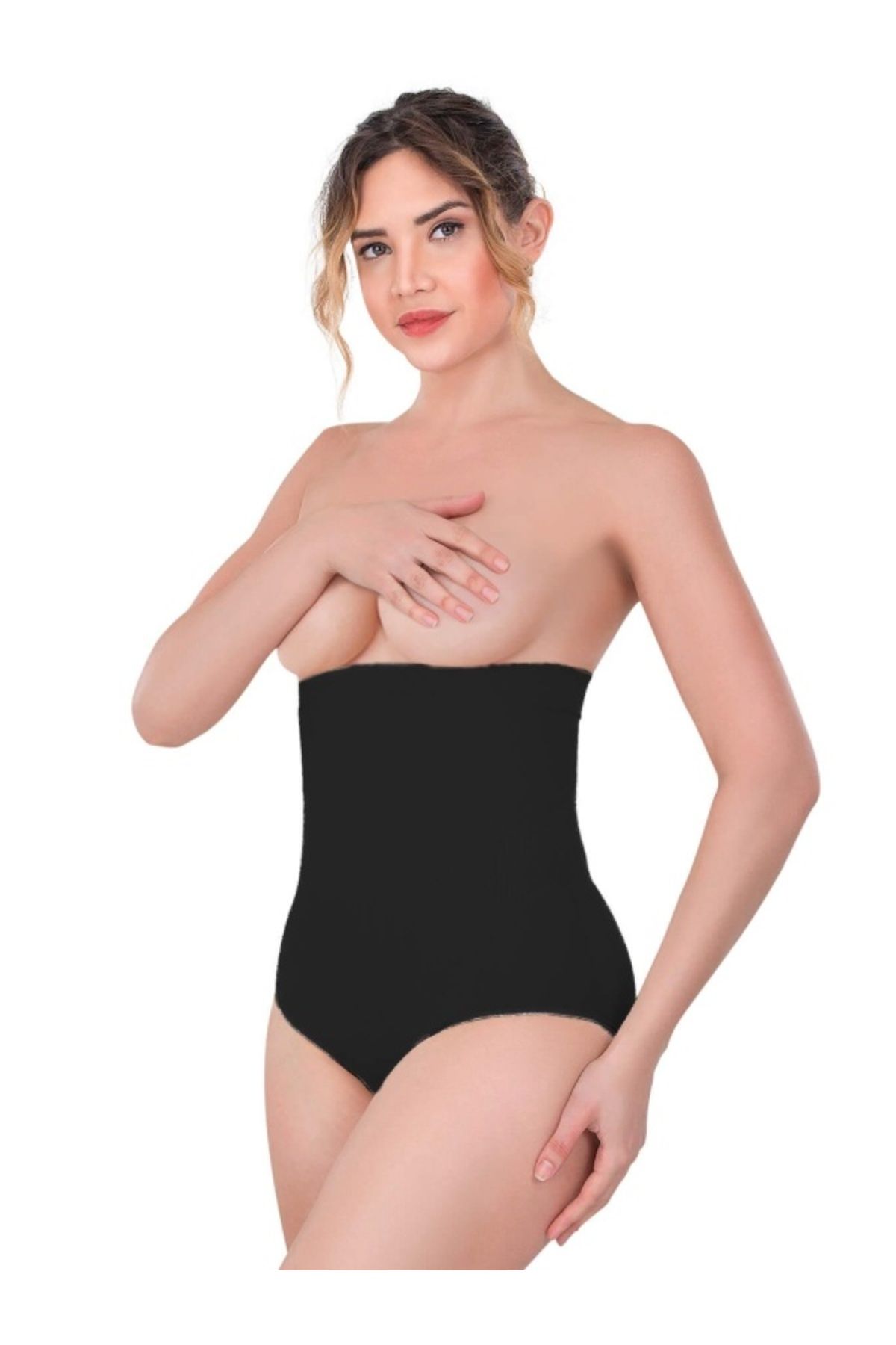 kapsulavm SİYAH MI Emay 2080 Yüksek Bel Çıtçıtlı Slip Korse