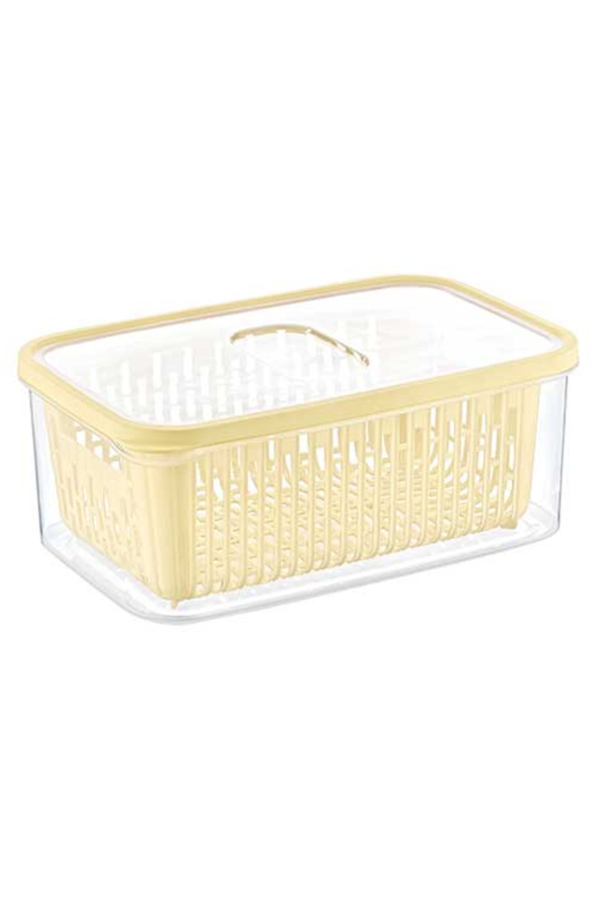 Shop58 Süzgeçli Fresh Saklama Kabı (3.5 Lt) Royaleks-Ak 509