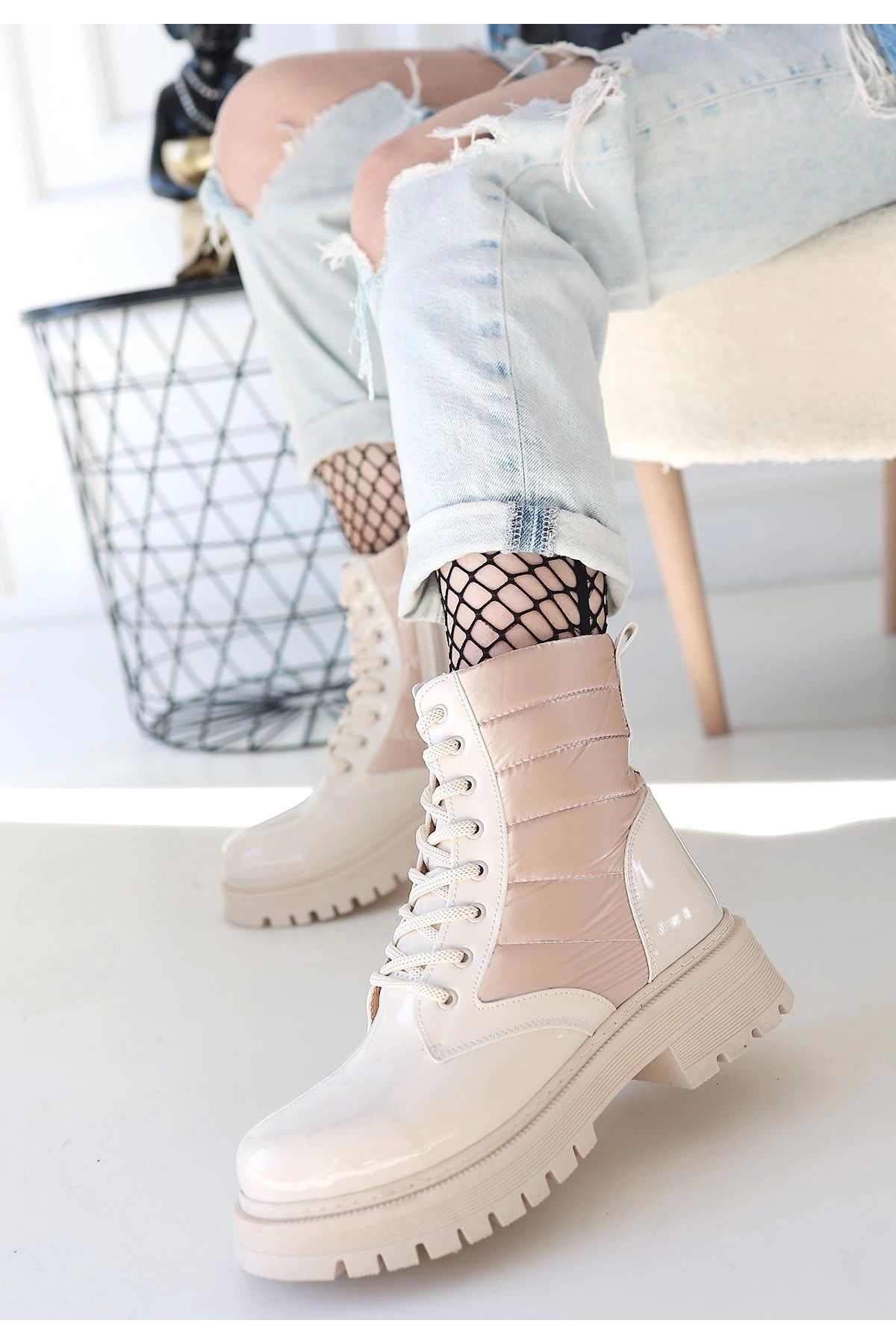 Shop58 Josse Bej Rugan Bağcıklı Bot