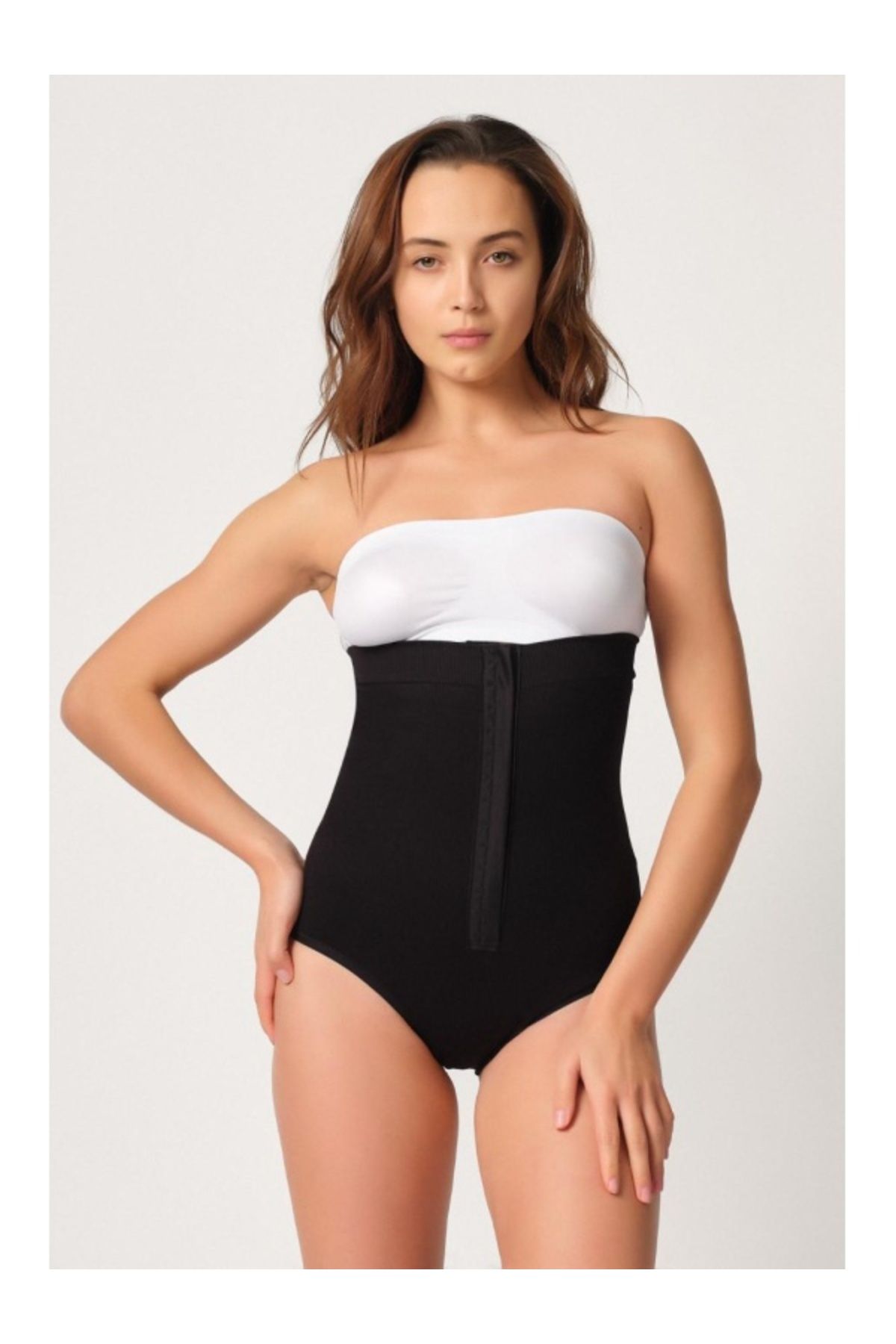 kapsulavm SİYAH MI Emay 2088 Önden Agraflı Slip Korse