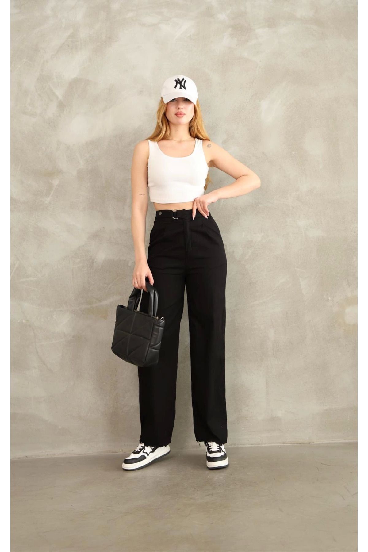 Shop58 Pnt gabardin kemer detay pantolon