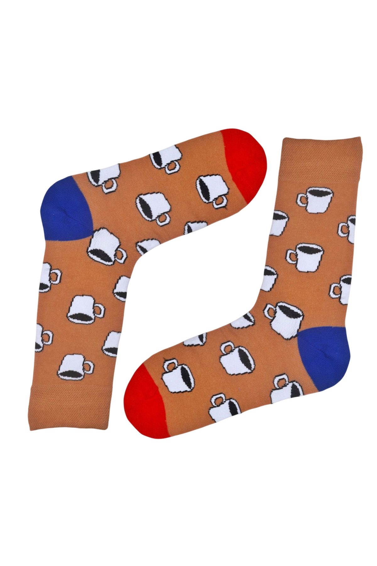 MiaSocks Fincanda Kahve Desenli Çorap