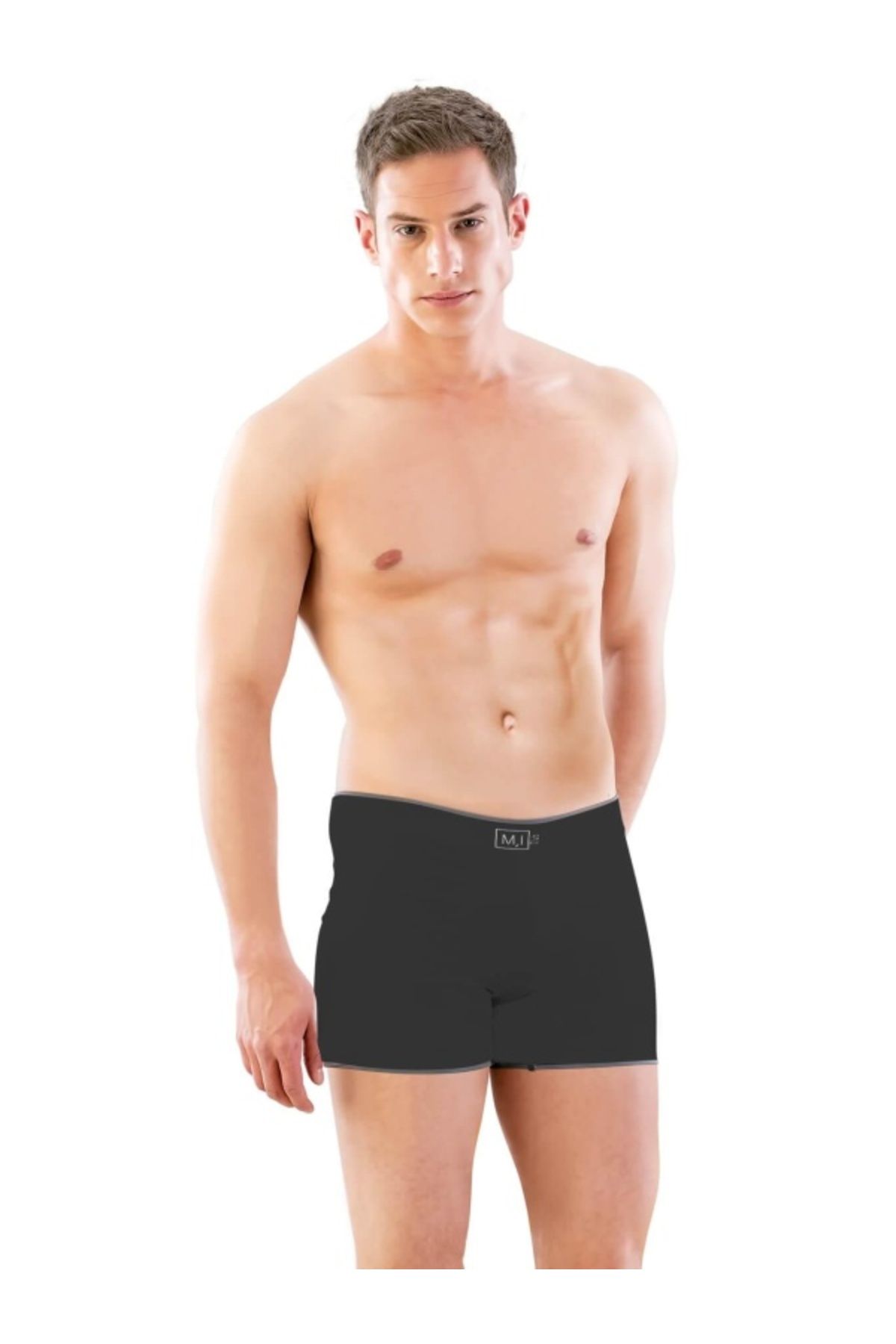 kapsulavm SİYAH MI Emay 2108 Seamless uzun Erkek Boxer