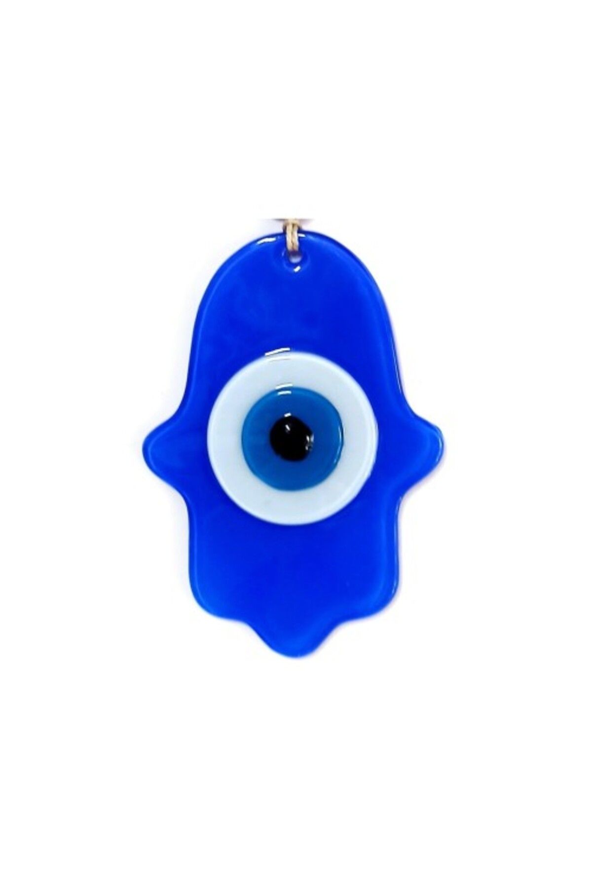 Shop58 Nazar Boncuklu Mavi Renk Fatma Ana Bereket Eli Cam Duvar Süsü