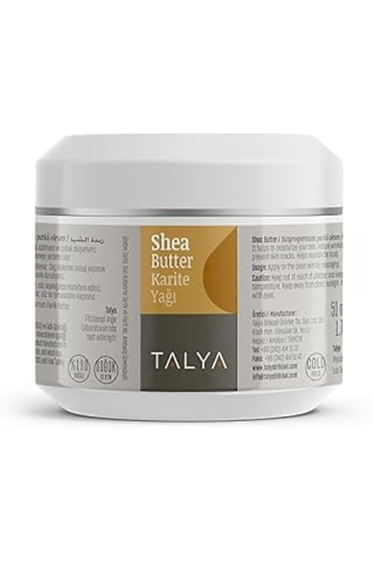 ASİTAN Talya Shea Butter (Karite Yağı), Soğuk Sıkım,%100 Saf Ve Doğal, 50 Ml