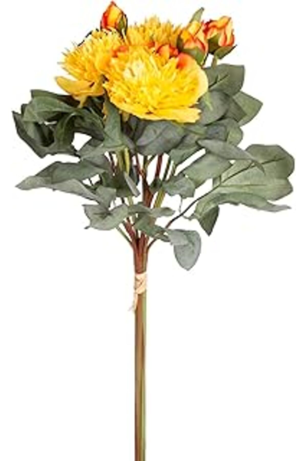 Mu Art Ahşap Yapay Çiçek Şakayık Demet Sarı 60 Cm.