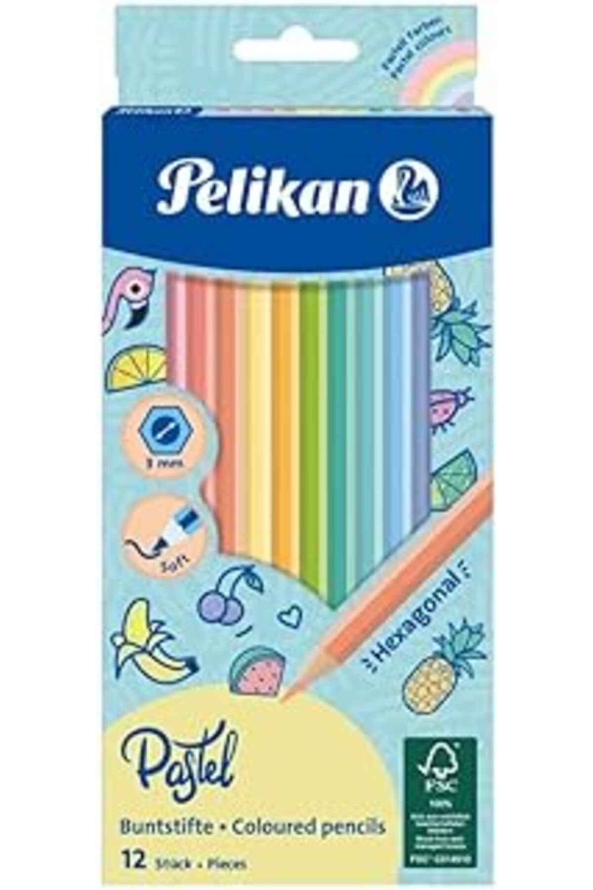 NETWORK ART Pelikan Pastel Renkler 12li Kuru Boya