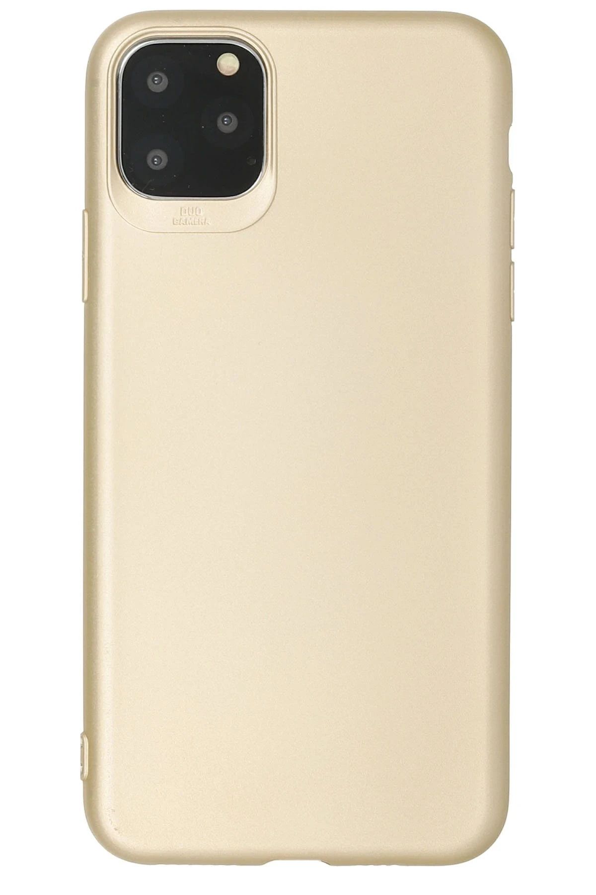 NewFace iPhone 11 Pro Kılıf First Silikon - Gold SVLRS