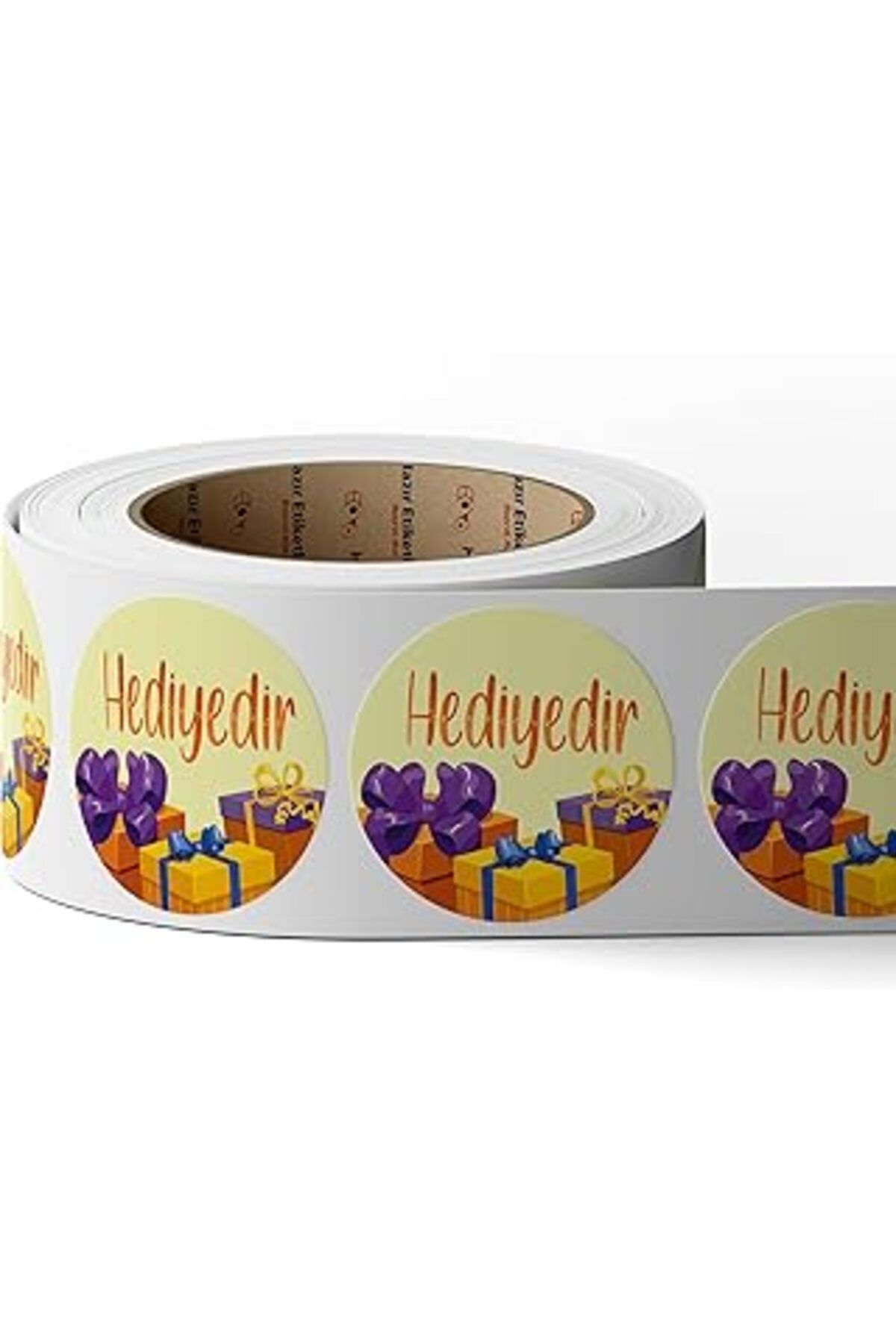 Mu Art Hazır Etiketler , Hazır Al Hızlı Al Hediyedir Etiketi Deseni 50Mm Çapında Ruloda 500 Adet Kendinden